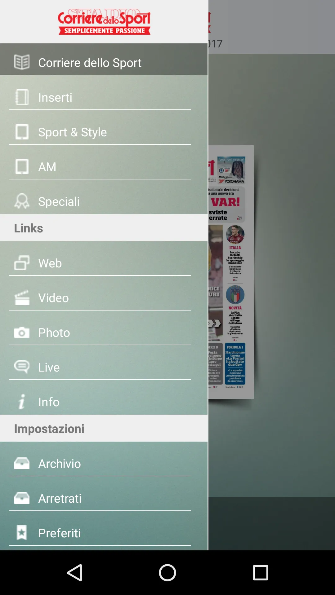 Corriere dello Sport HD | Indus Appstore | Screenshot