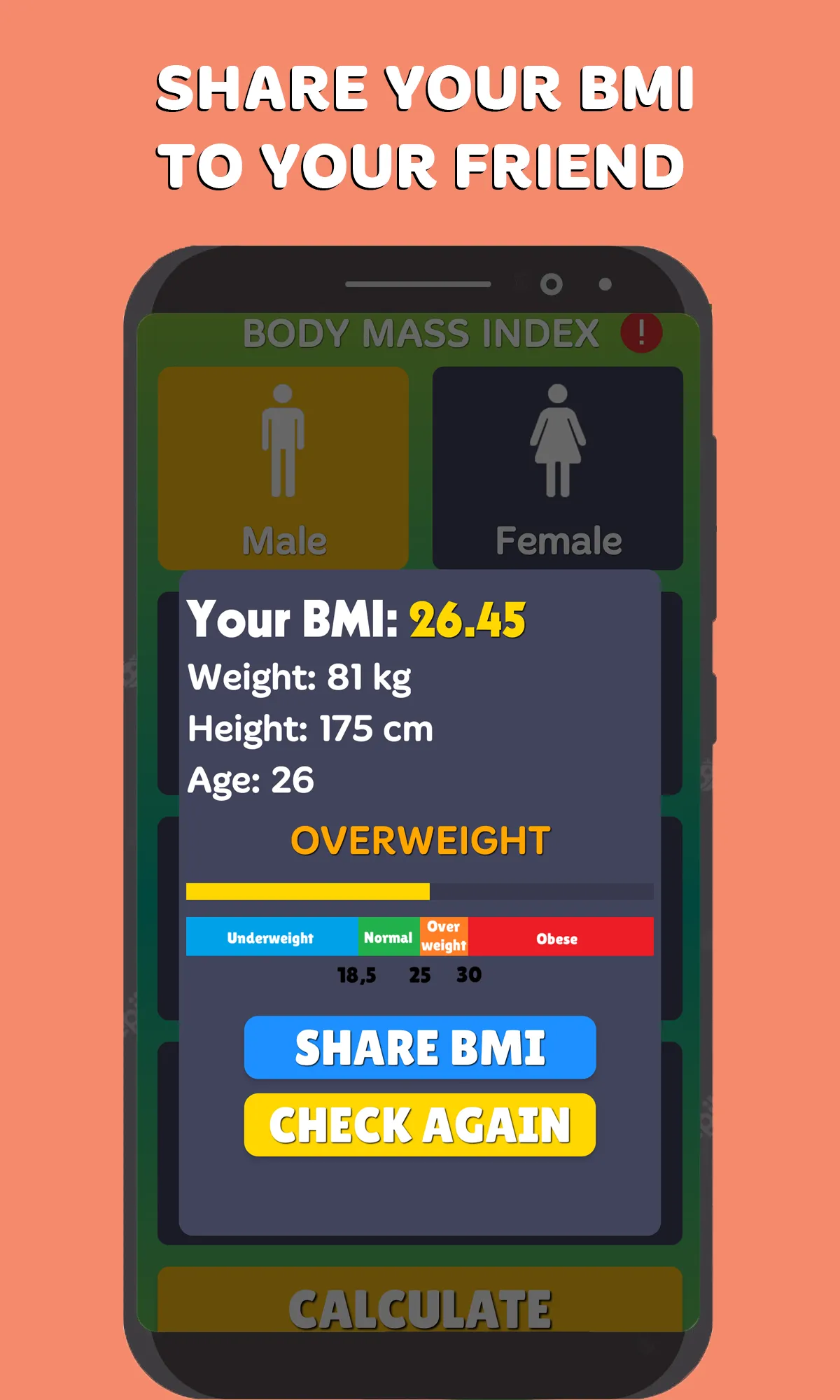 Calorie Counter, BMI, BMR, WHR | Indus Appstore | Screenshot