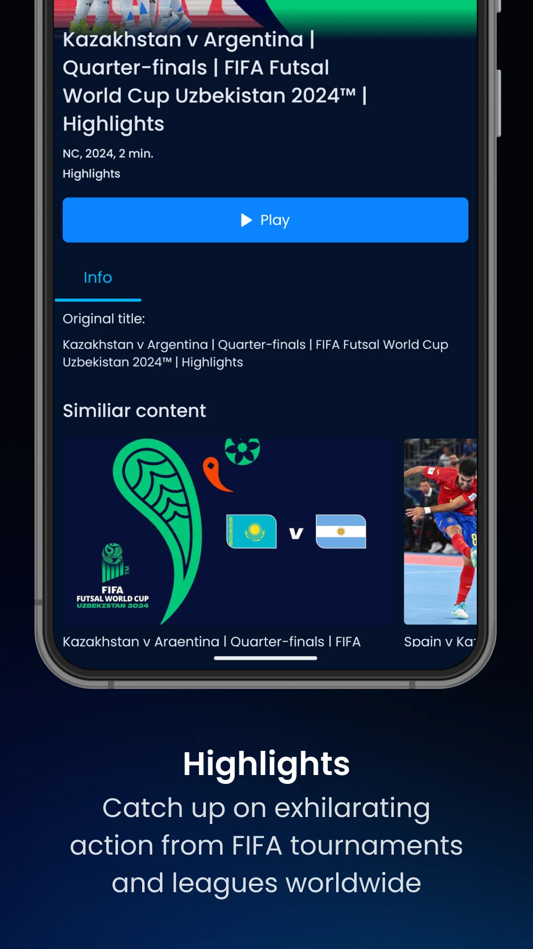 FIFA+ | Football entertainment | Indus Appstore | Screenshot