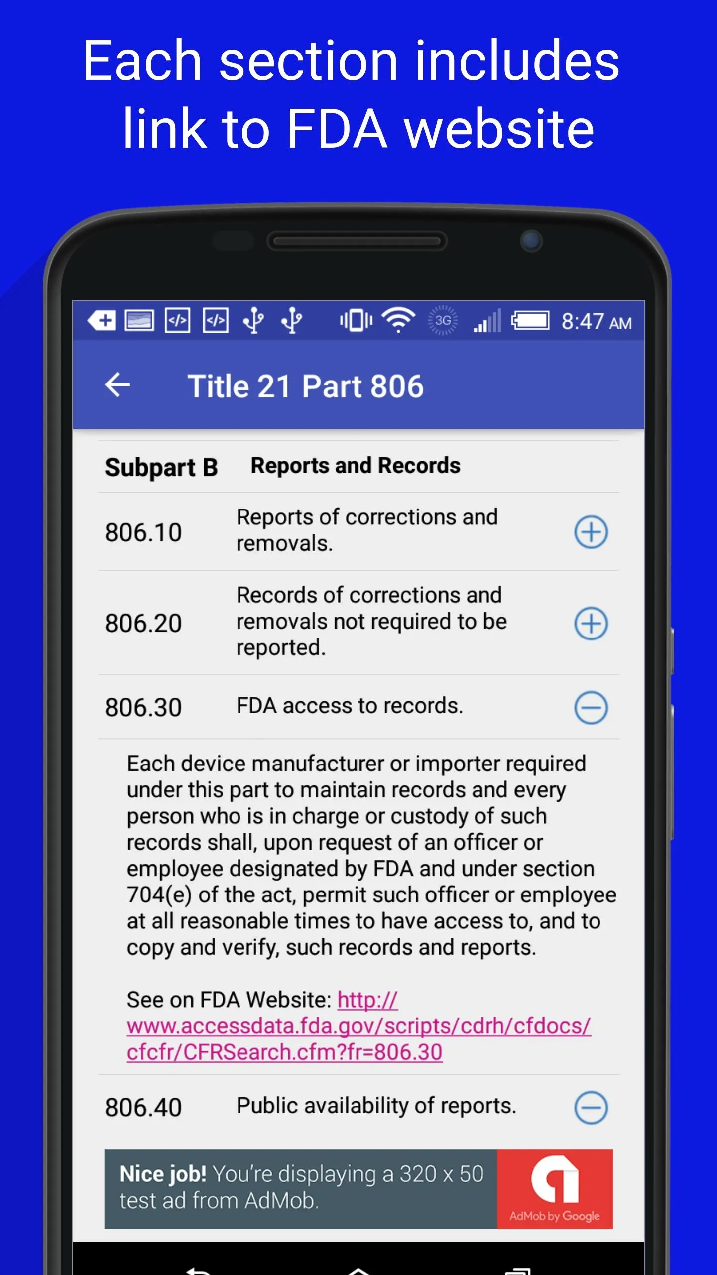 FDA Regulations | Indus Appstore | Screenshot