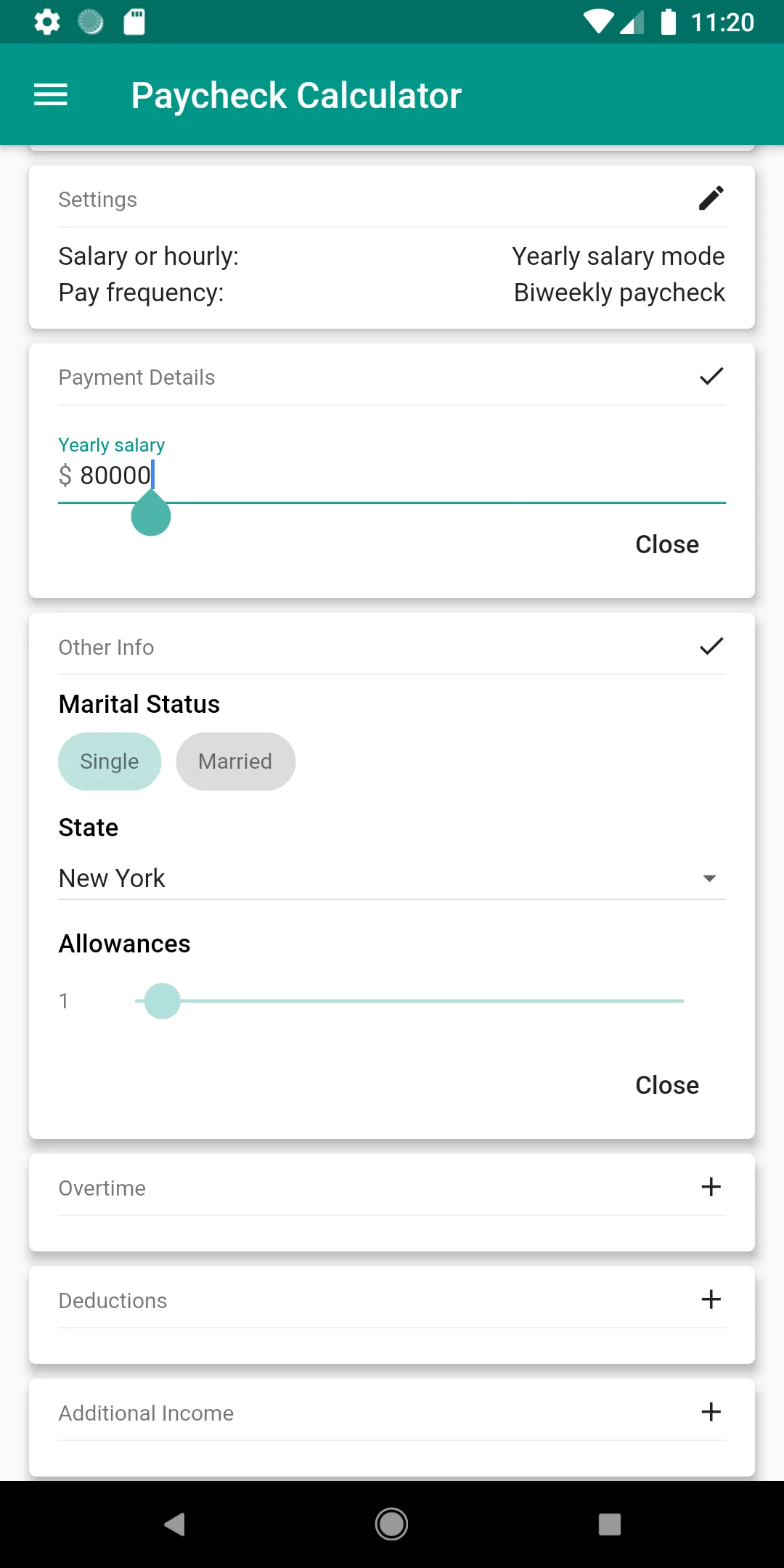 Paycheck Calculator (US) | Indus Appstore | Screenshot