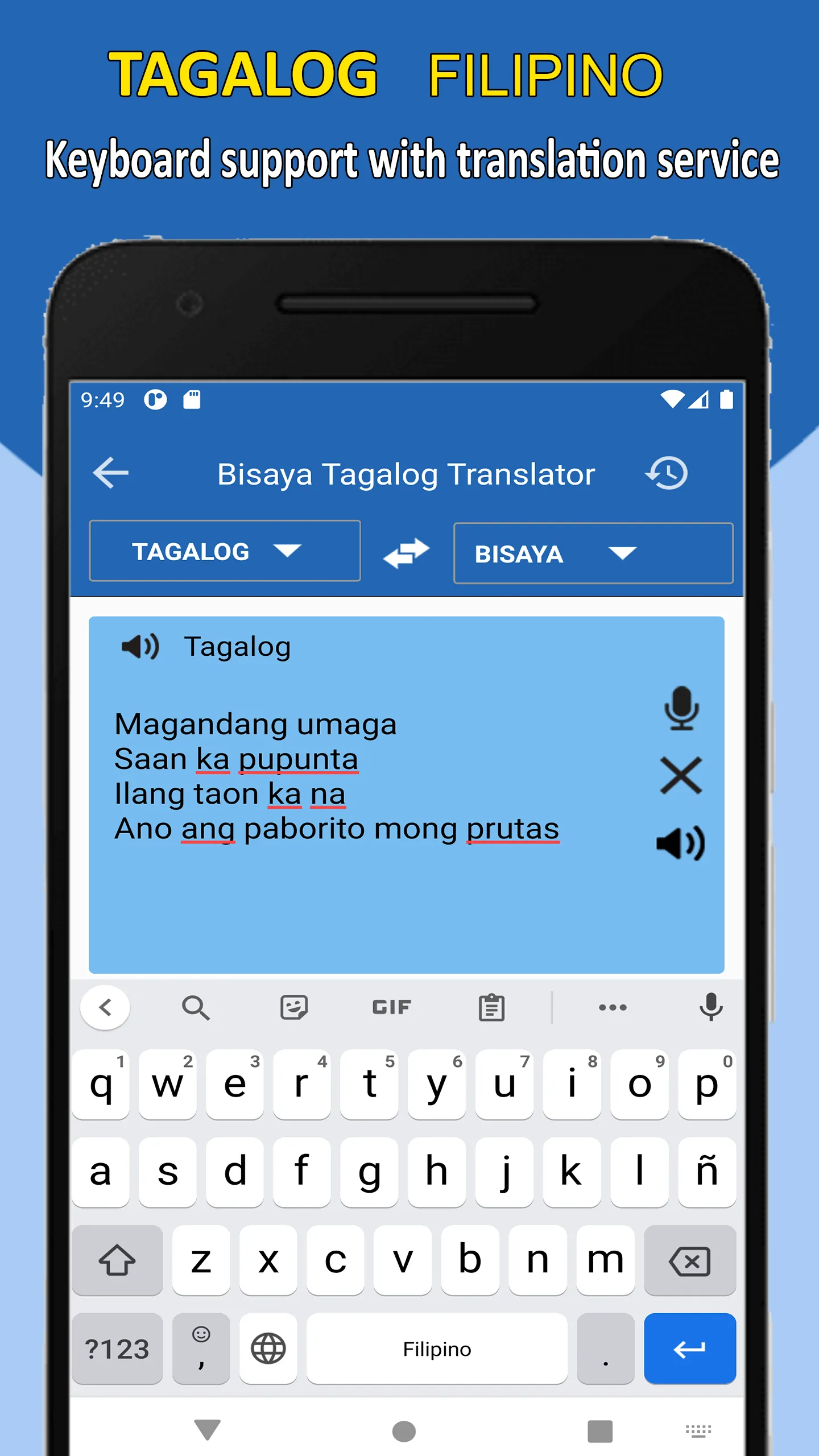 Bisaya to Tagalog Translator | Indus Appstore | Screenshot