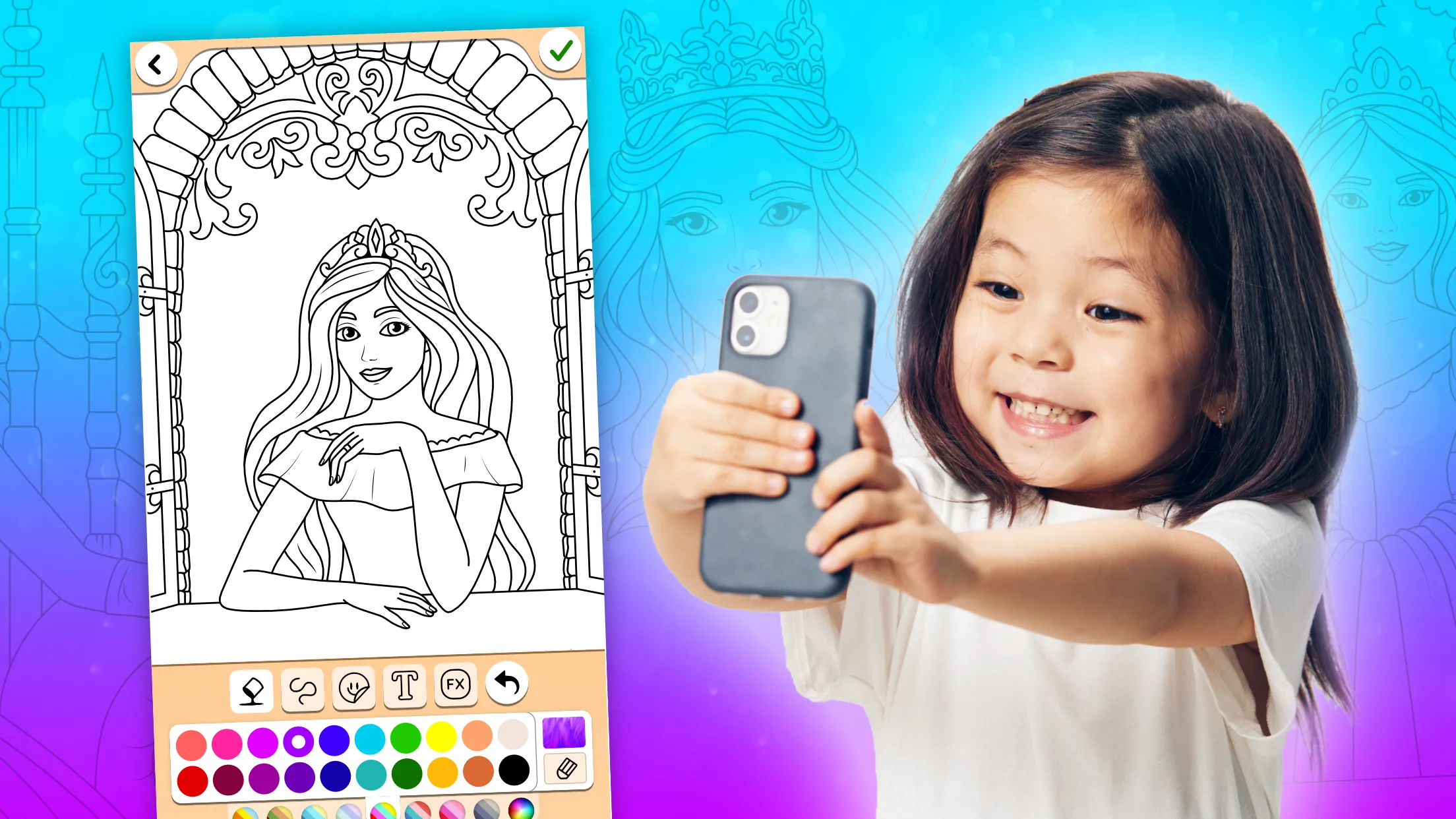 Princess Coloring Game | Indus Appstore | Screenshot