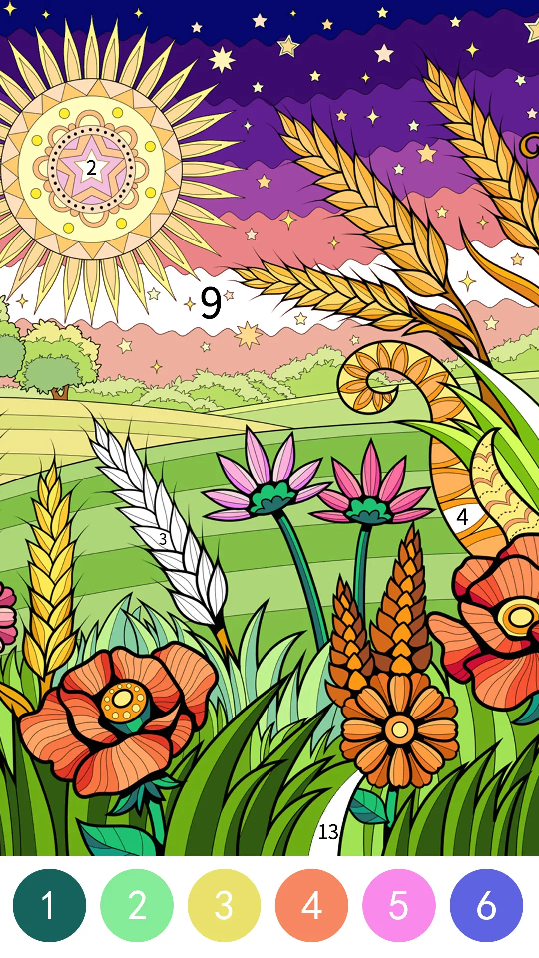 Tangle Color by Number Book | Indus Appstore | Screenshot