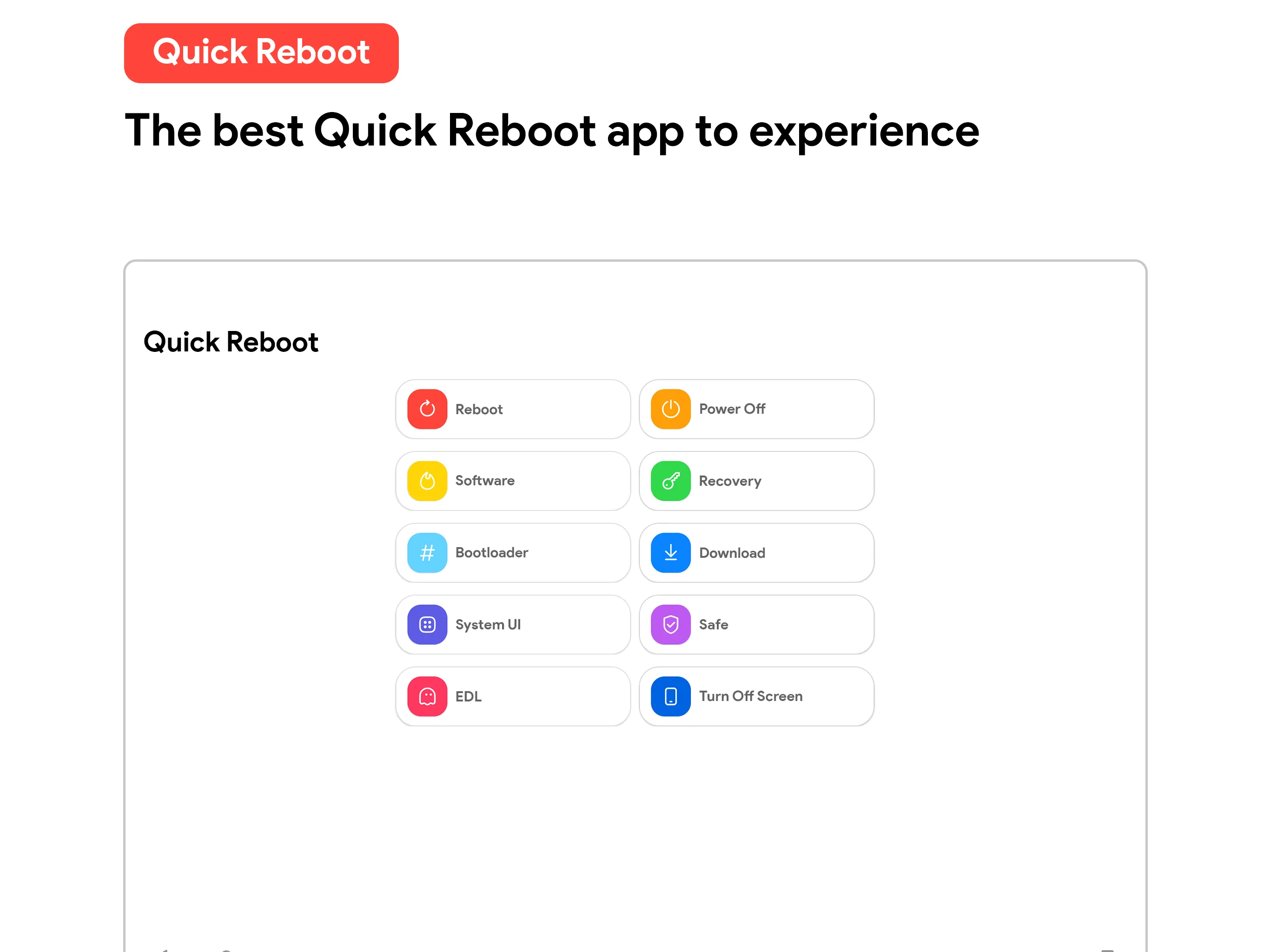 [ROOT] Quick Reboot | Indus Appstore | Screenshot