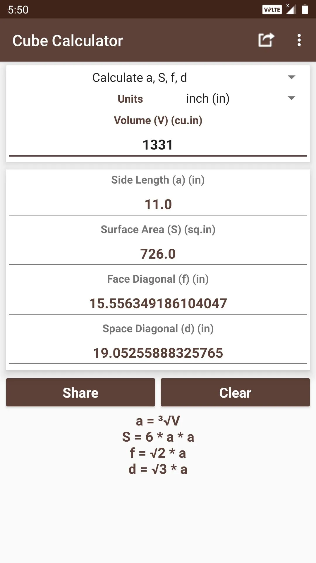 Cube Calculator | Indus Appstore | Screenshot