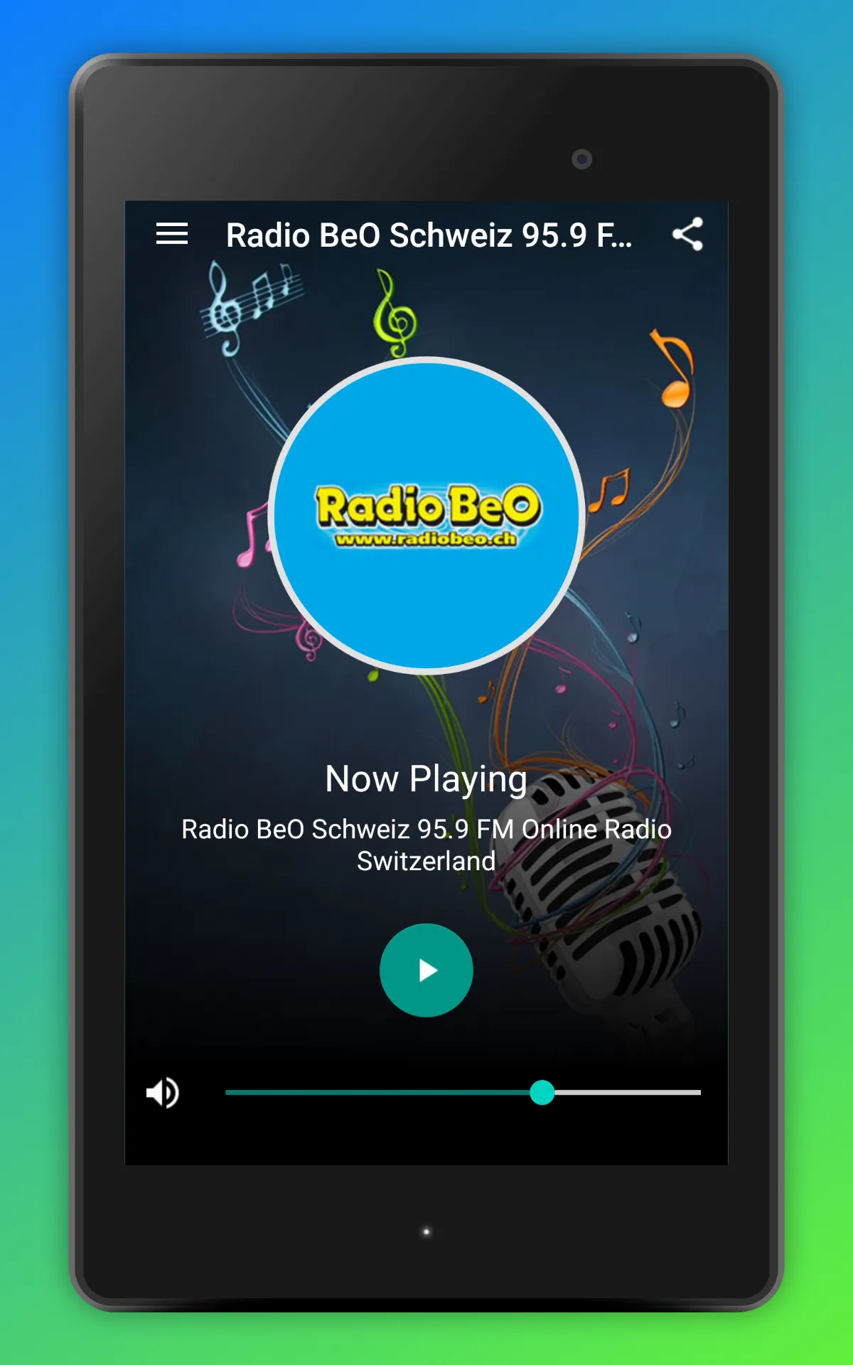 Radio BeO FM Bern App Schweiz | Indus Appstore | Screenshot