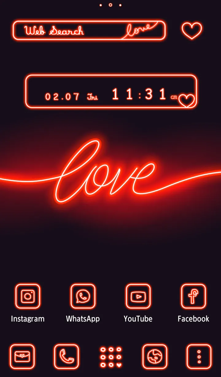 Cool Wallpaper Neon Love Theme | Indus Appstore | Screenshot