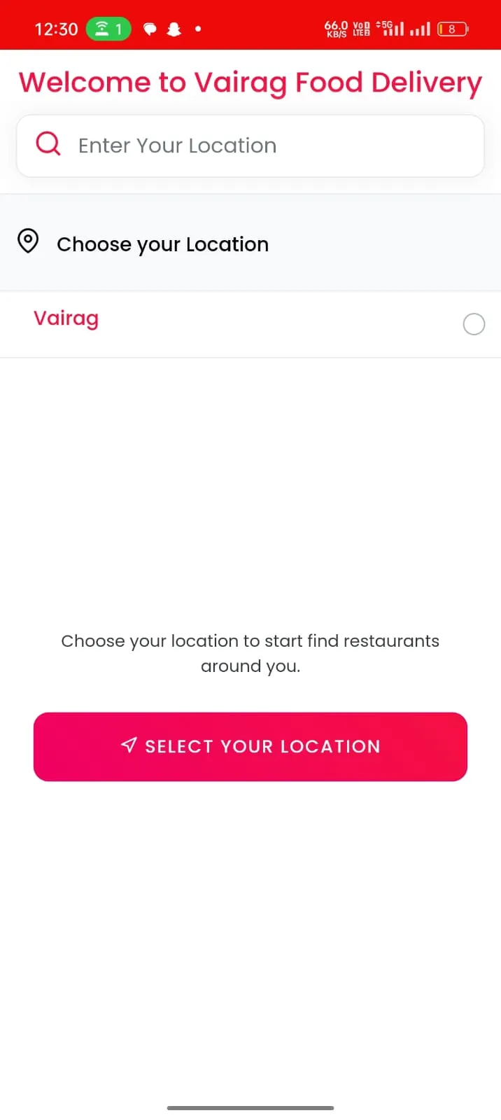 vairag food delivery | Indus Appstore | Screenshot