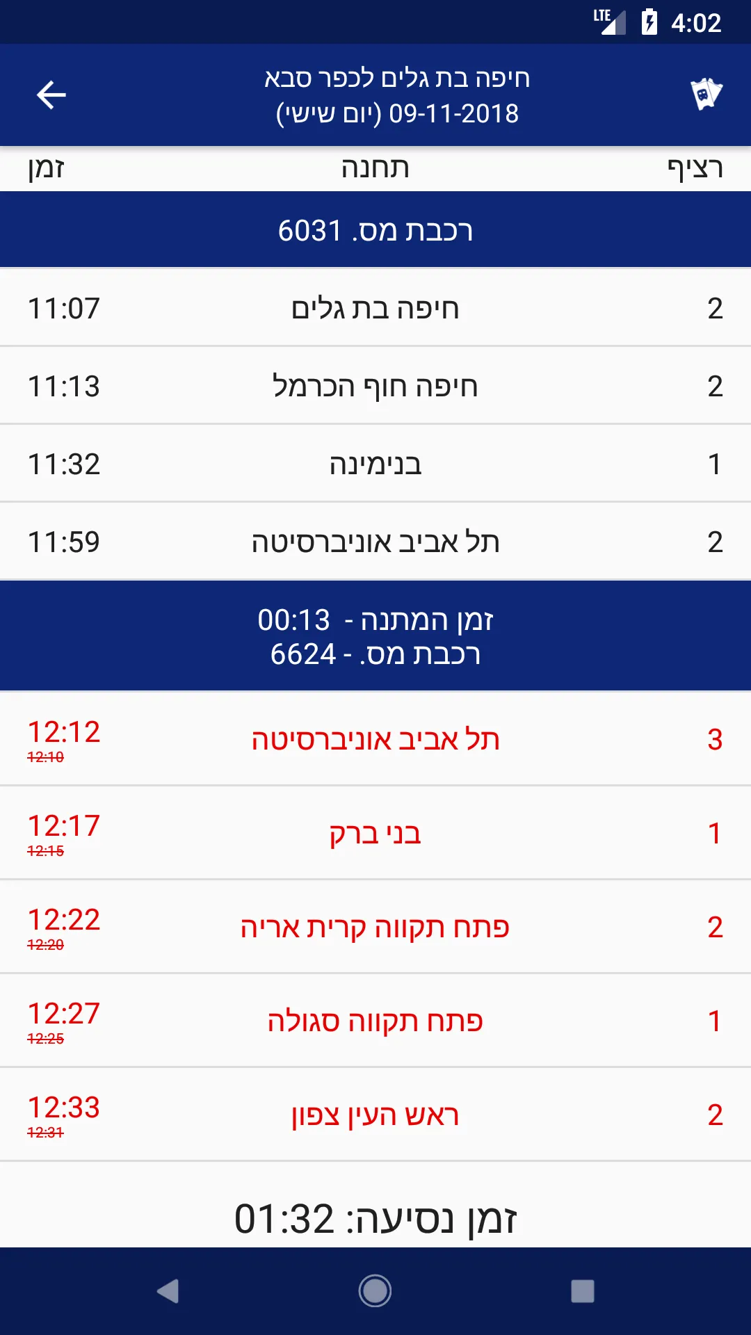 זמני הרכבת | Indus Appstore | Screenshot