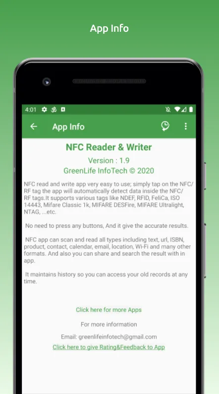 NFC/RF Reader and Writer | Indus Appstore | Screenshot