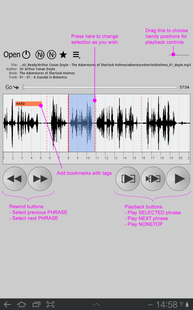 Repeat player WorkAudioBook | Indus Appstore | Screenshot