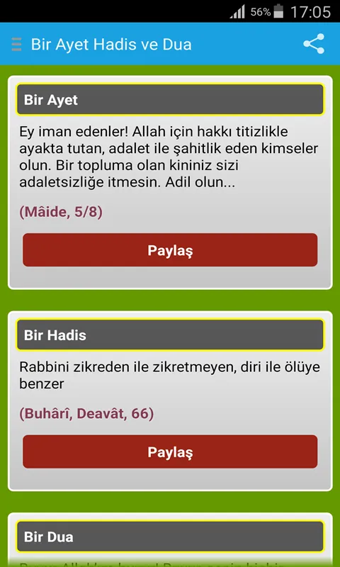 Bir Ayet Hadis ve Dua | Indus Appstore | Screenshot