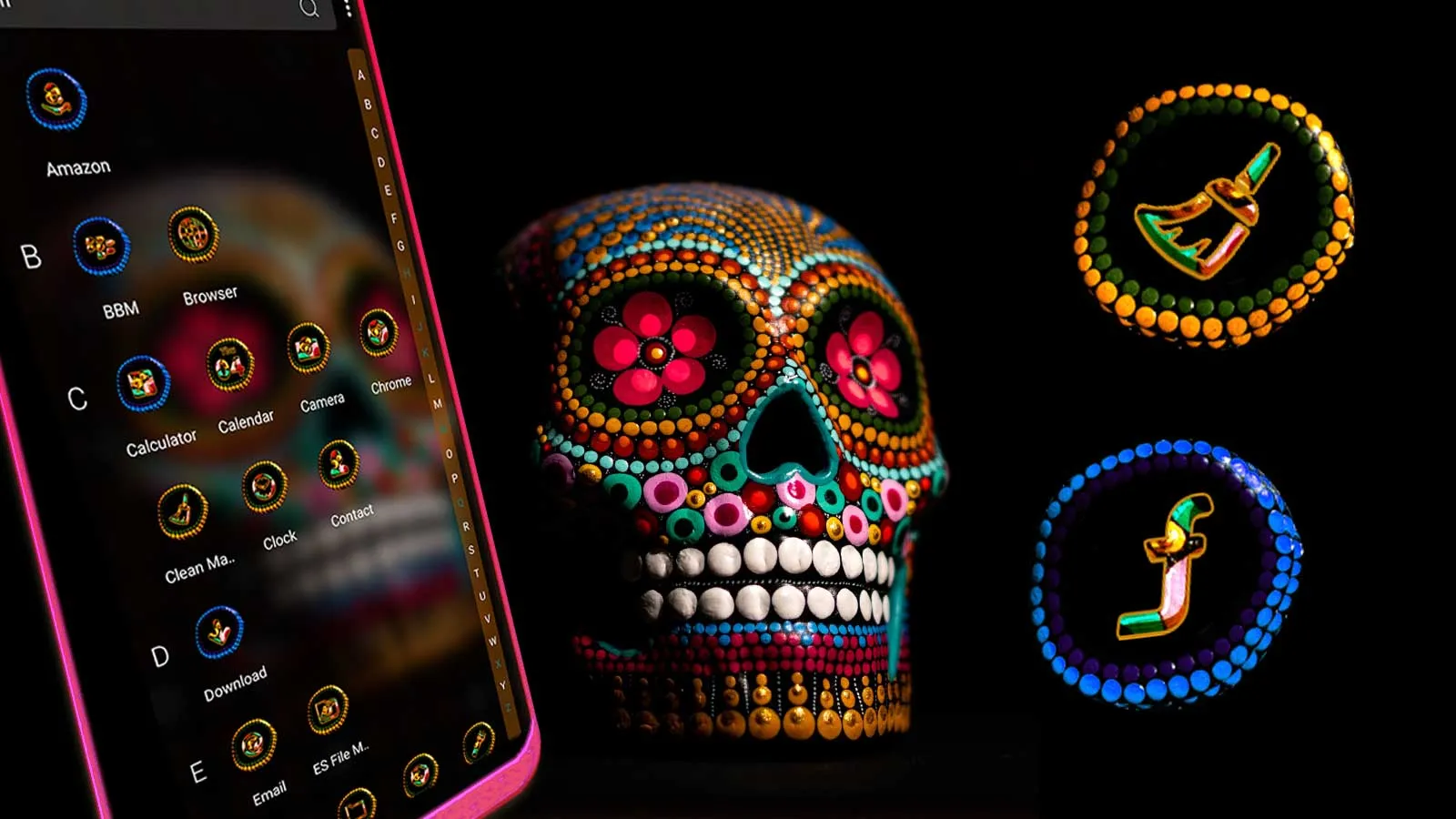 Pearl Skull Flower Theme | Indus Appstore | Screenshot