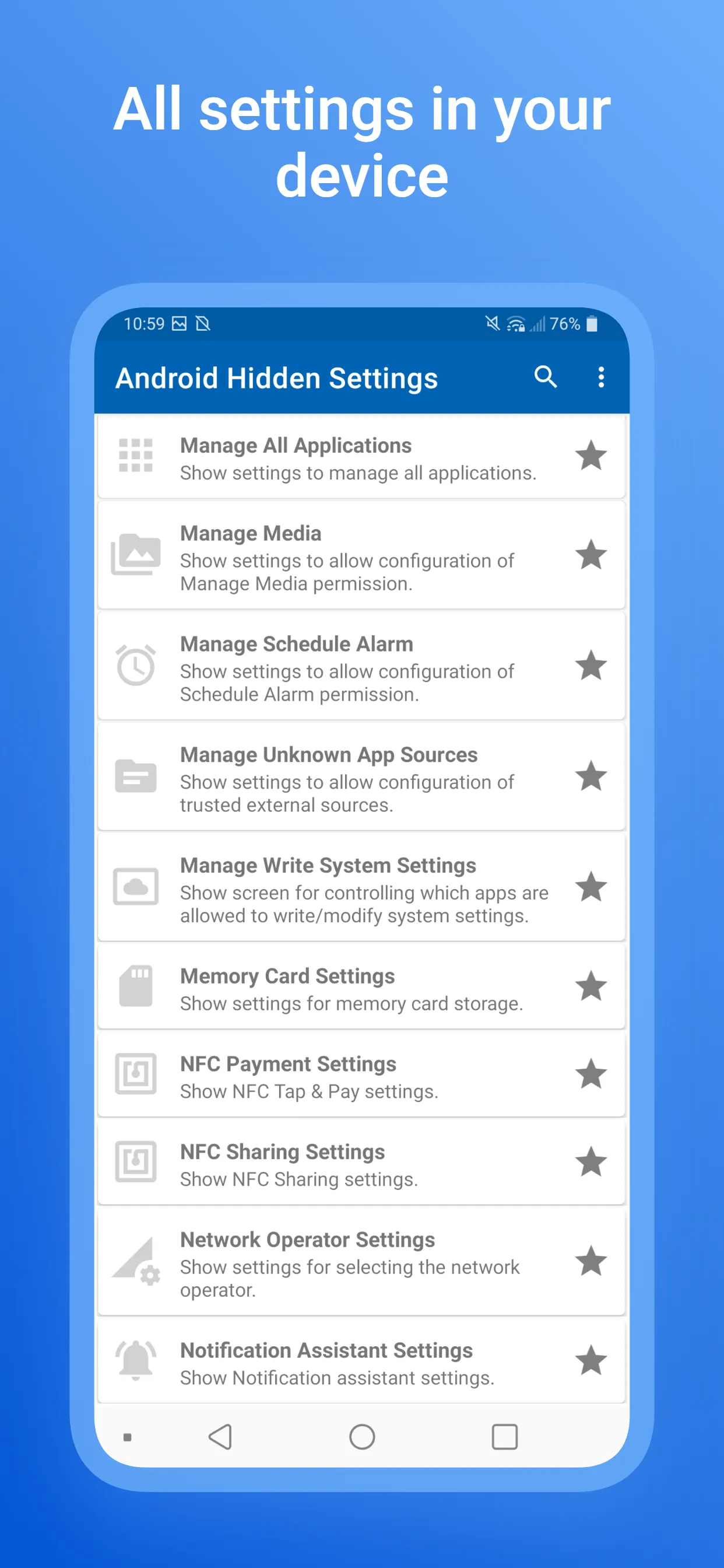 Android All Settings | Indus Appstore | Screenshot