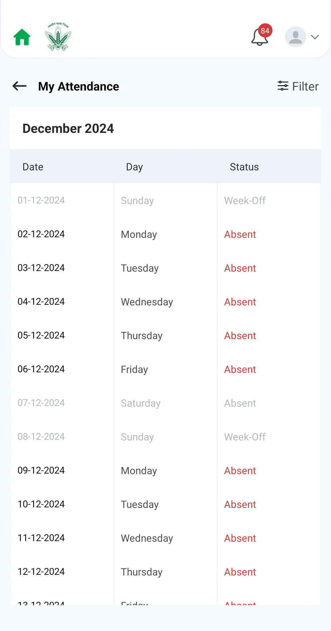 FCI HRMS | Indus Appstore | Screenshot