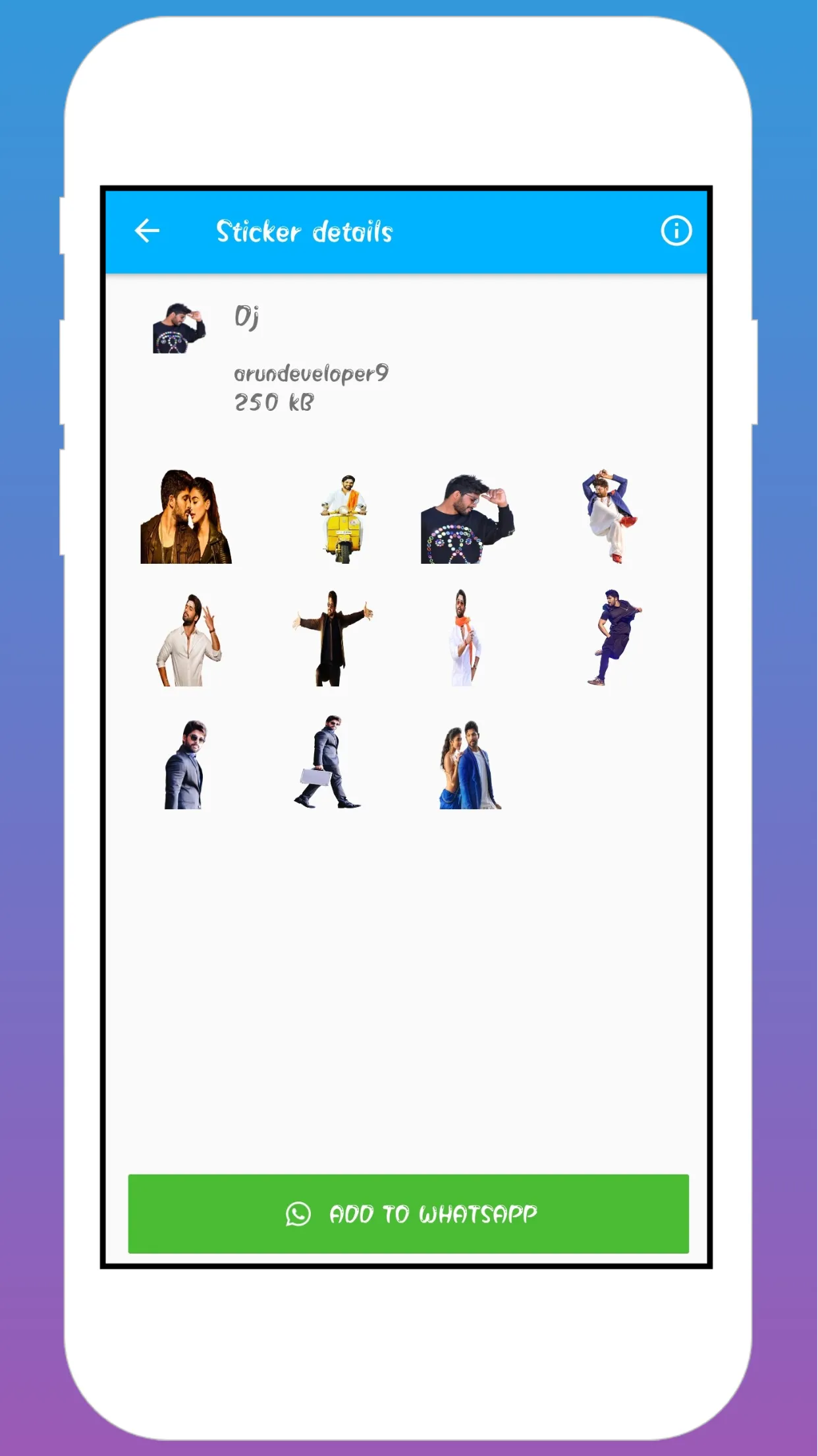 Allu Arjun Stickers | Indus Appstore | Screenshot