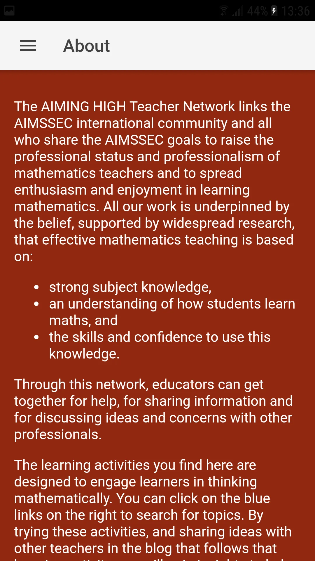 AIMSSEC Aiming High | Indus Appstore | Screenshot