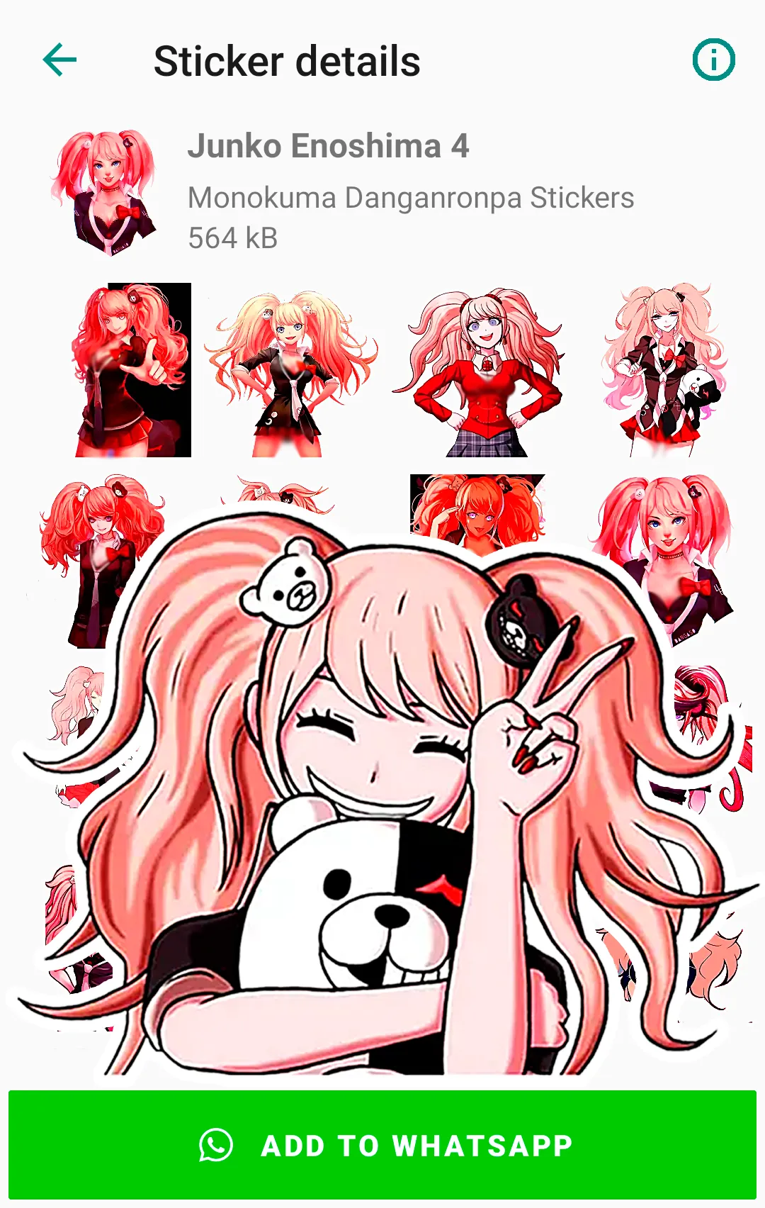 Monokuma Stickers for WhatsApp | Indus Appstore | Screenshot