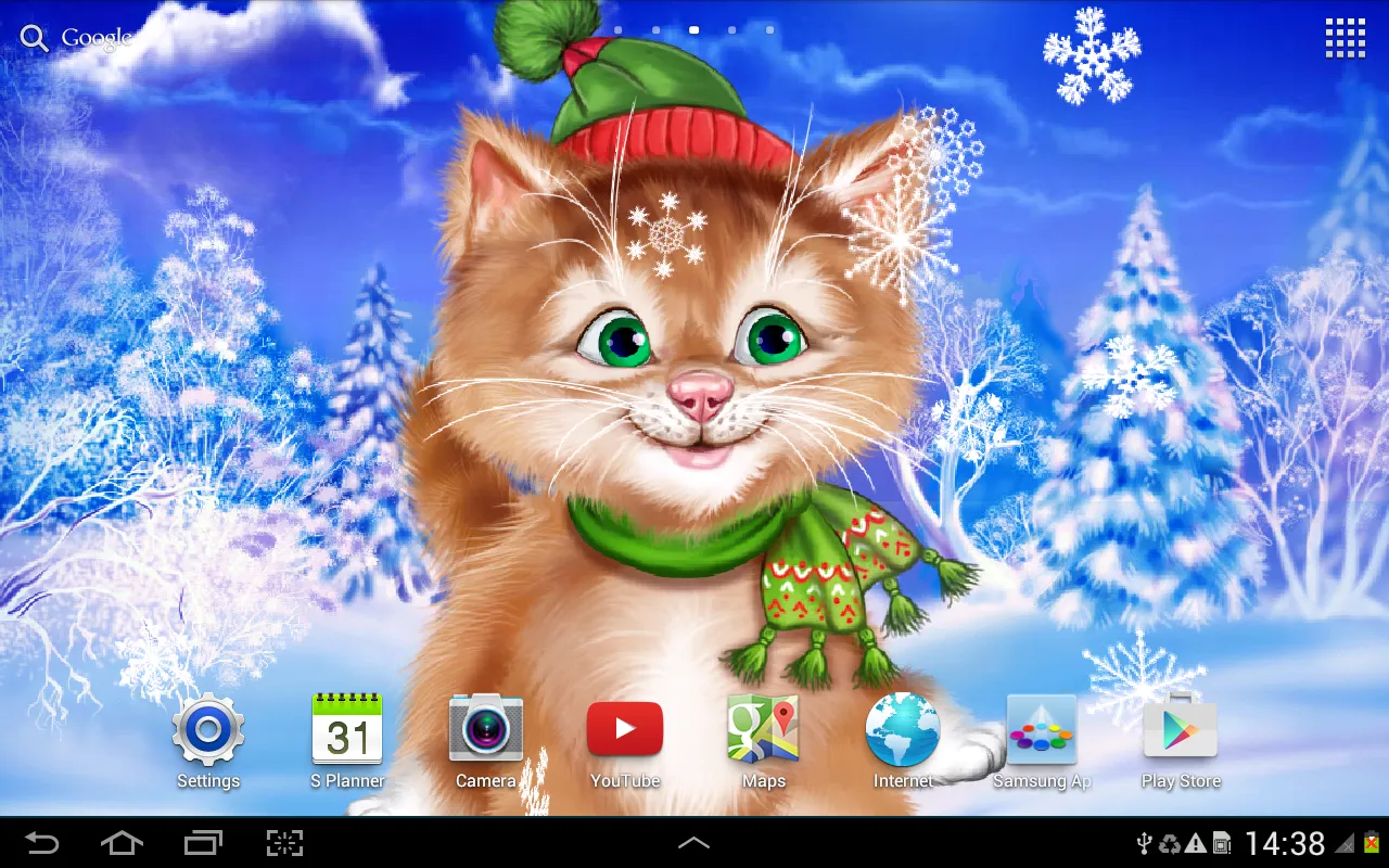 Winter Cat Live Wallpaper | Indus Appstore | Screenshot