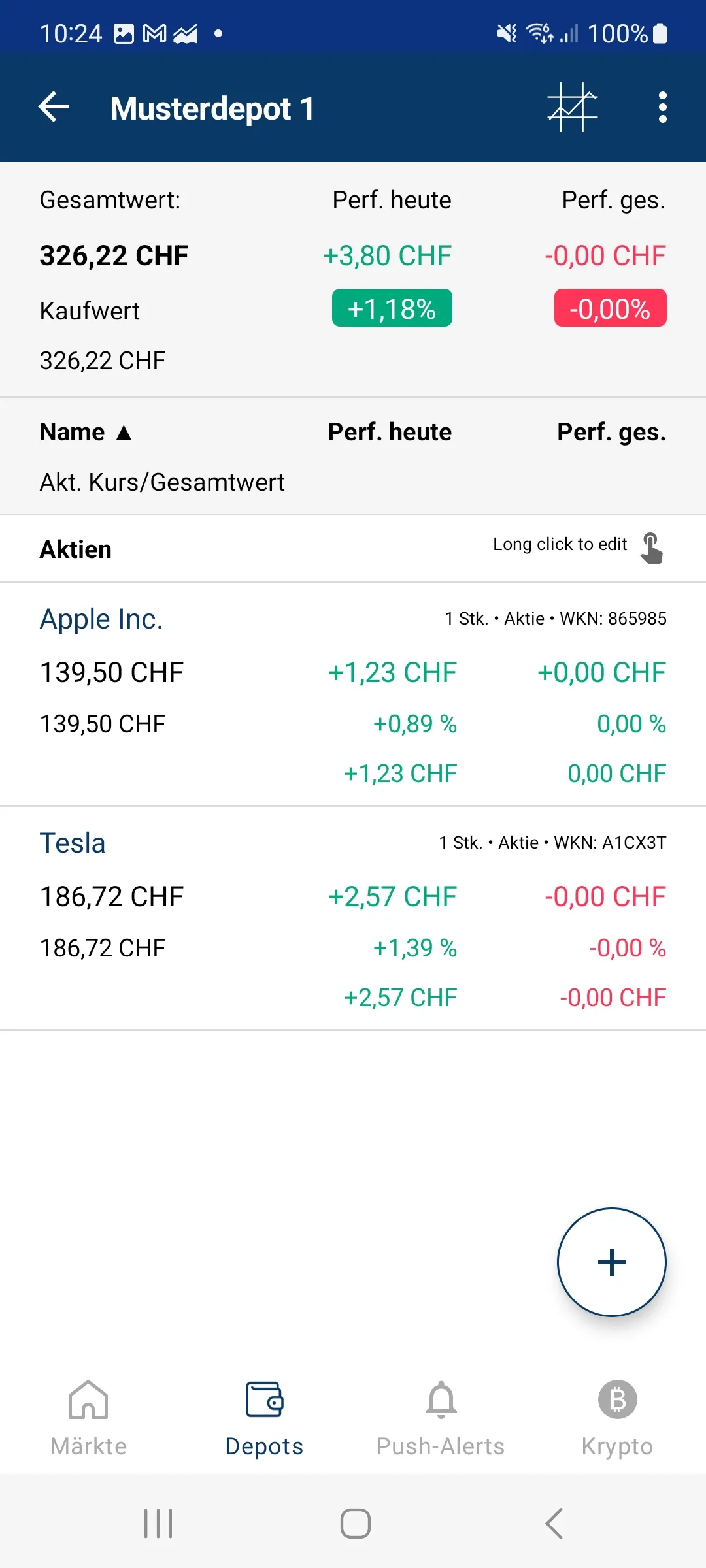 finanzen.ch Börse & Aktien | Indus Appstore | Screenshot