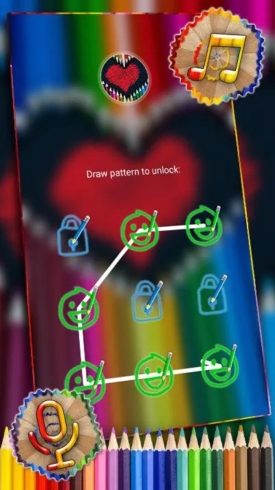Color Pencil Heart Theme | Indus Appstore | Screenshot