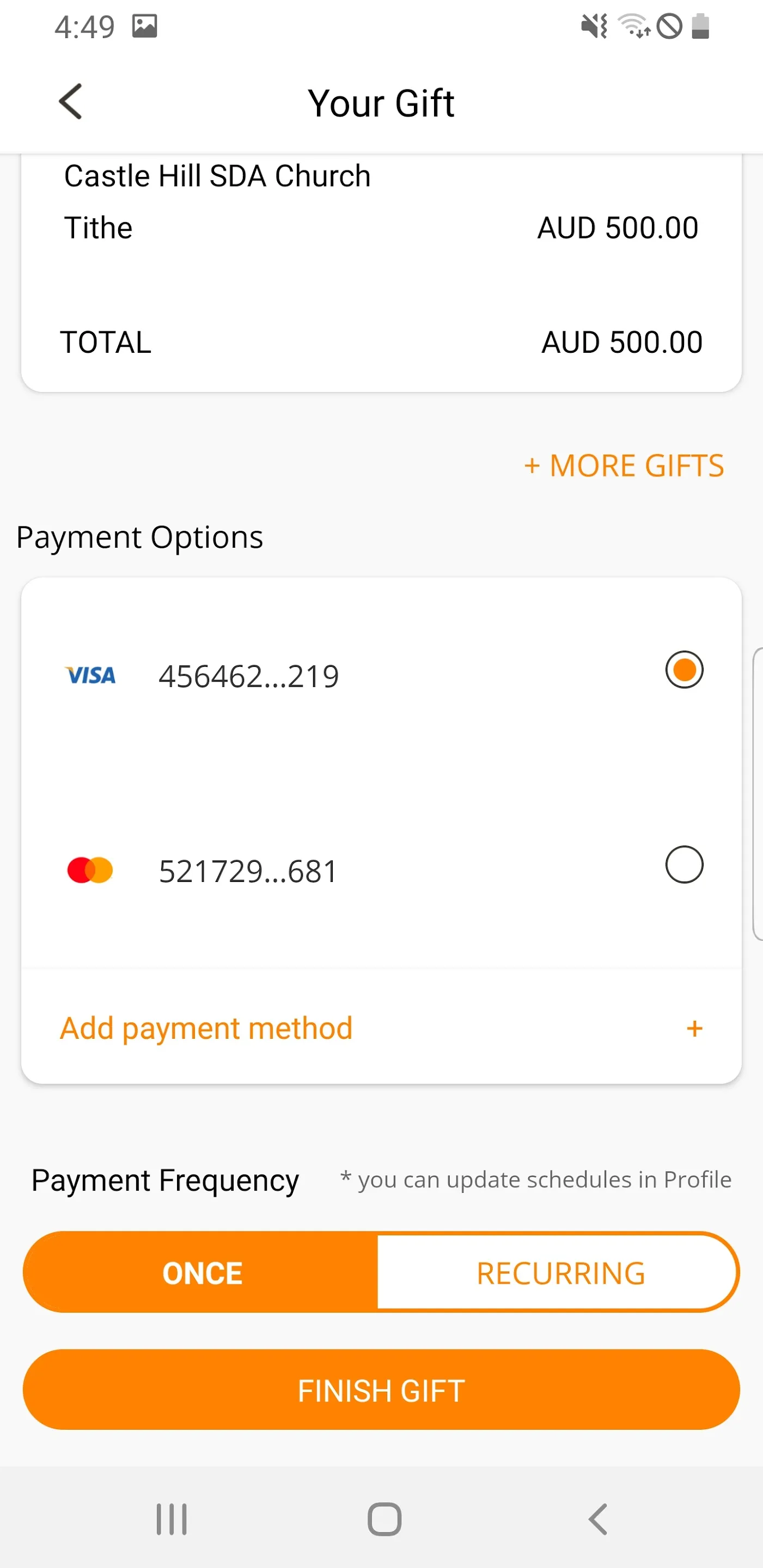eGiving | Indus Appstore | Screenshot
