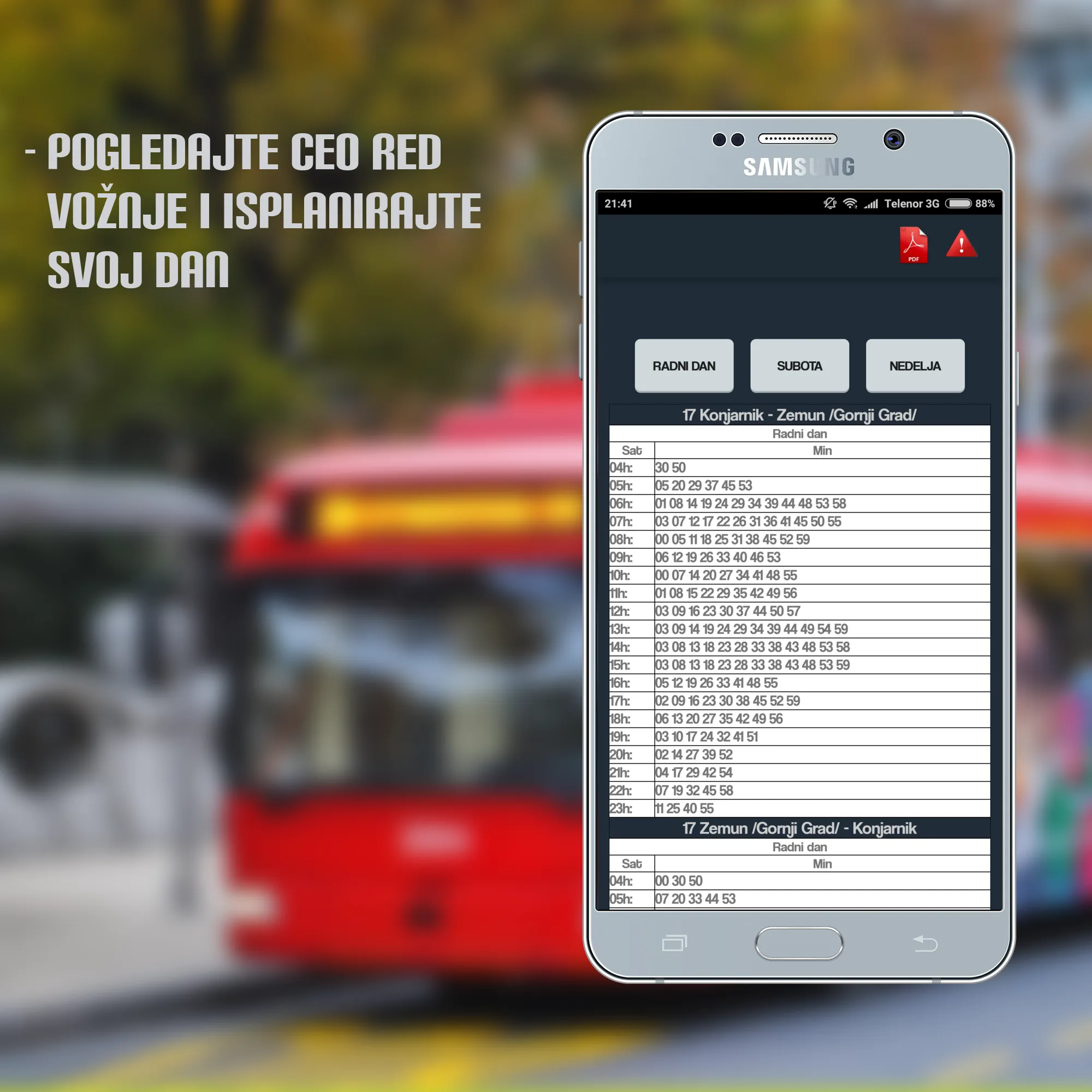 Kad ce mi bus - red voznje | Indus Appstore | Screenshot