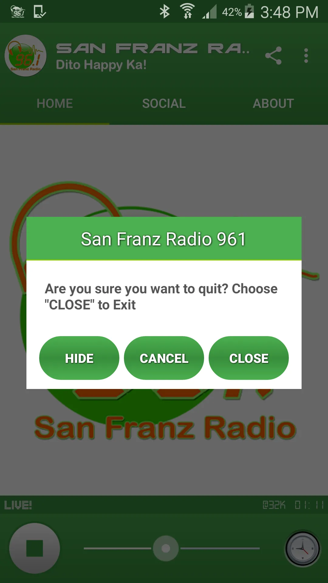 San Franz Radio 961 | Indus Appstore | Screenshot