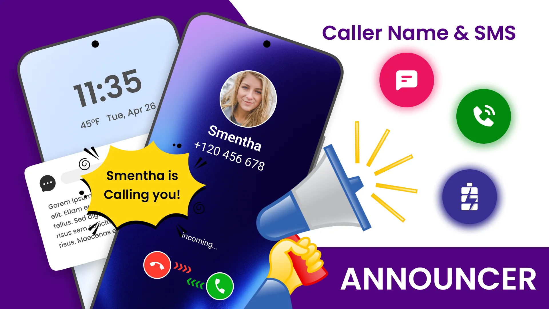 Caller Name Announcer and SMS | Indus Appstore | Screenshot