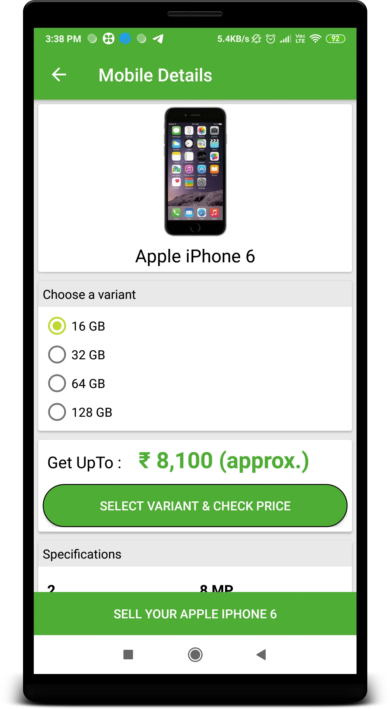 Mobile price check app | Indus Appstore | Screenshot