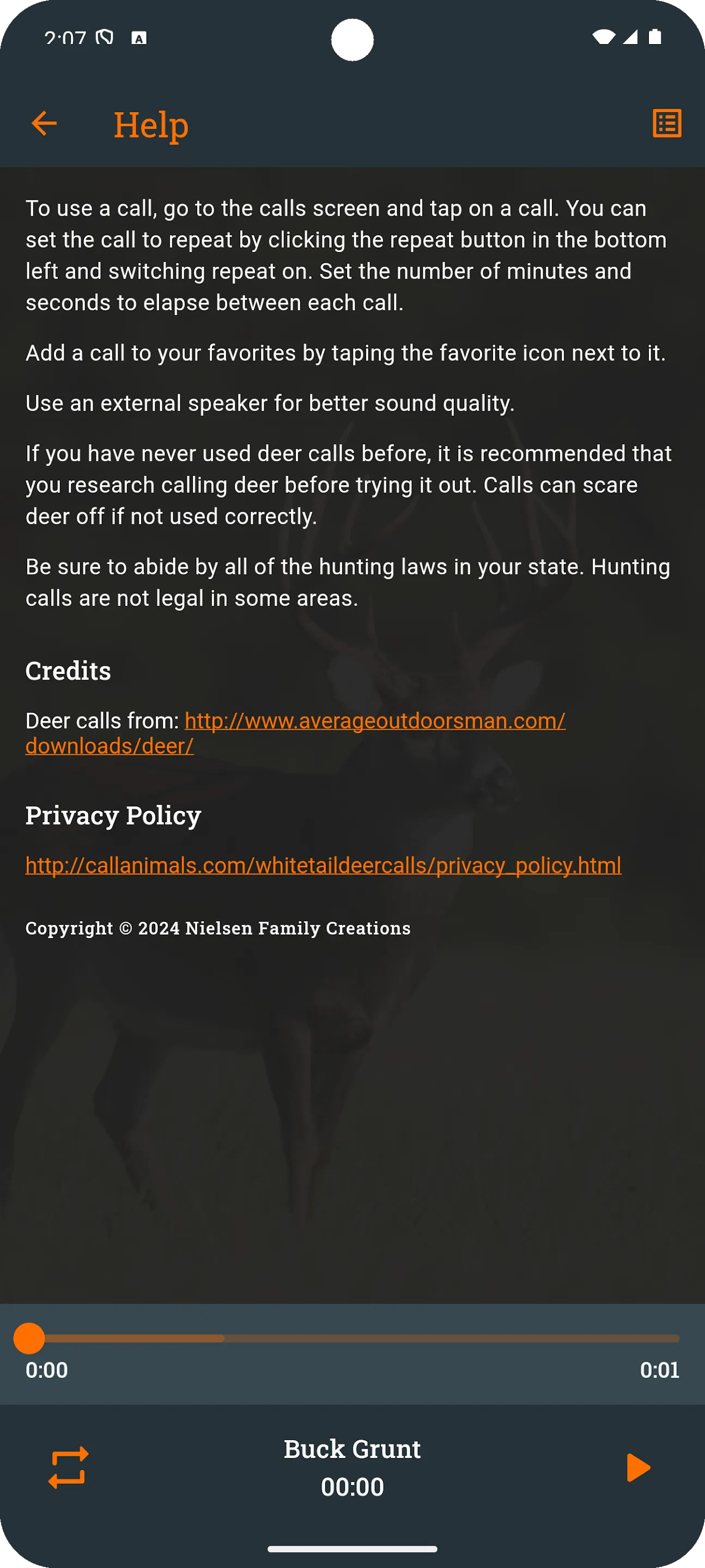 Whitetail Deer Calls | Indus Appstore | Screenshot