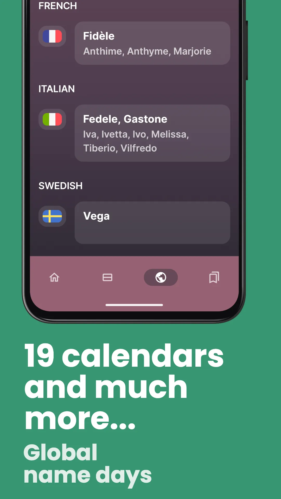 Name day calendar | Indus Appstore | Screenshot