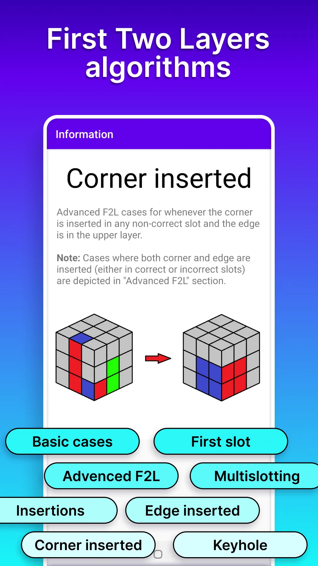 Cube Solver Algs 3x3 | Indus Appstore | Screenshot