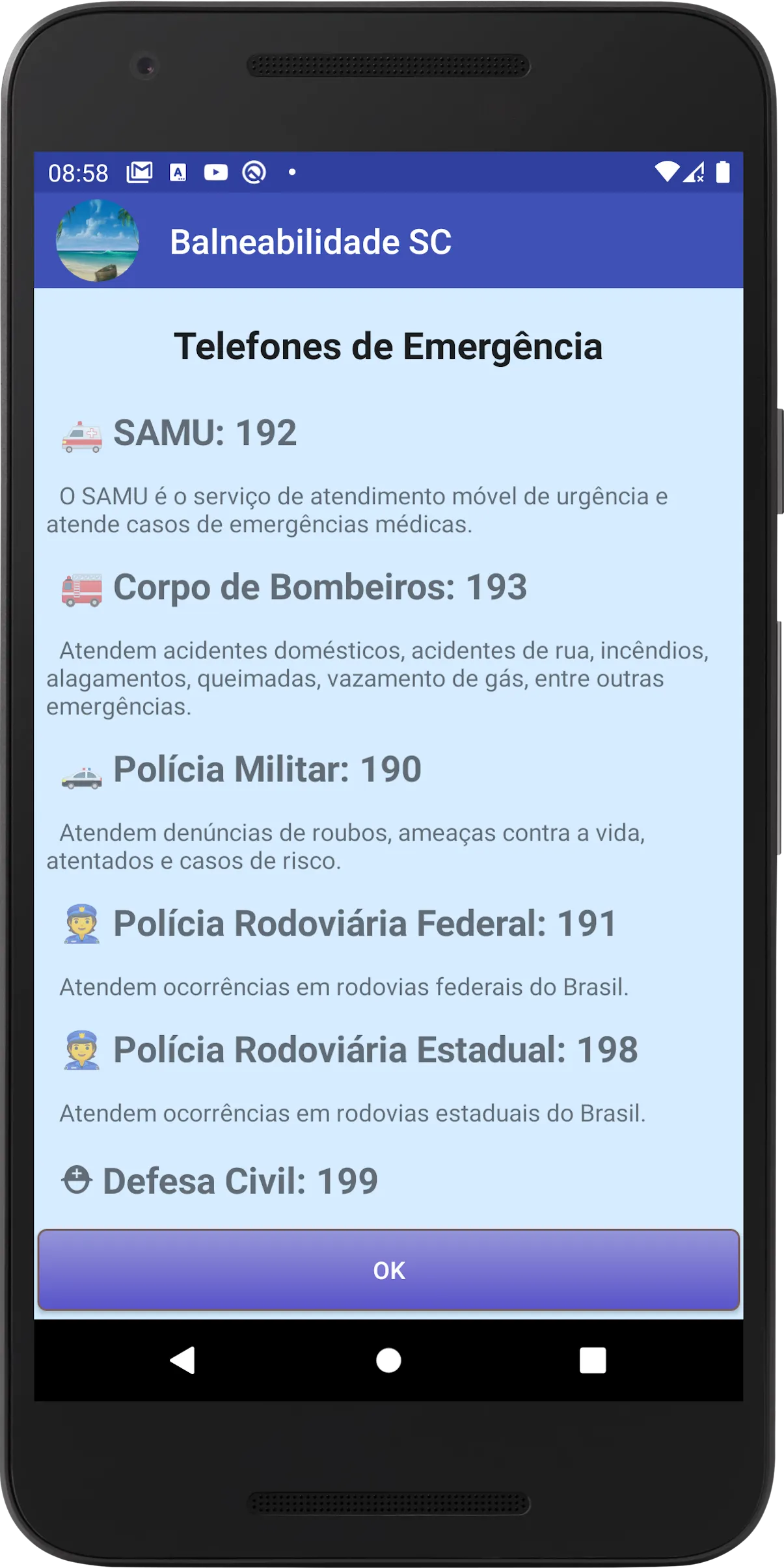 Balneabilidade Praias SC | Indus Appstore | Screenshot