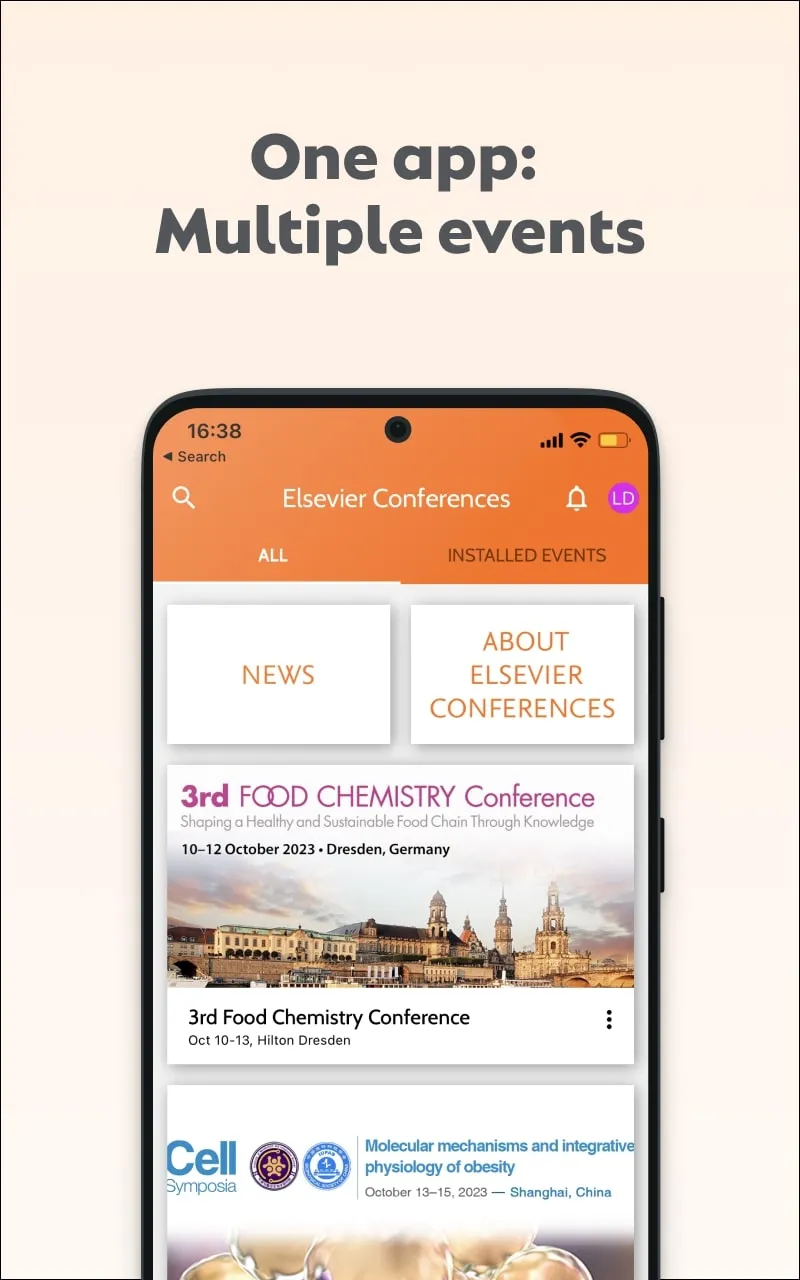 Conferences | Indus Appstore | Screenshot