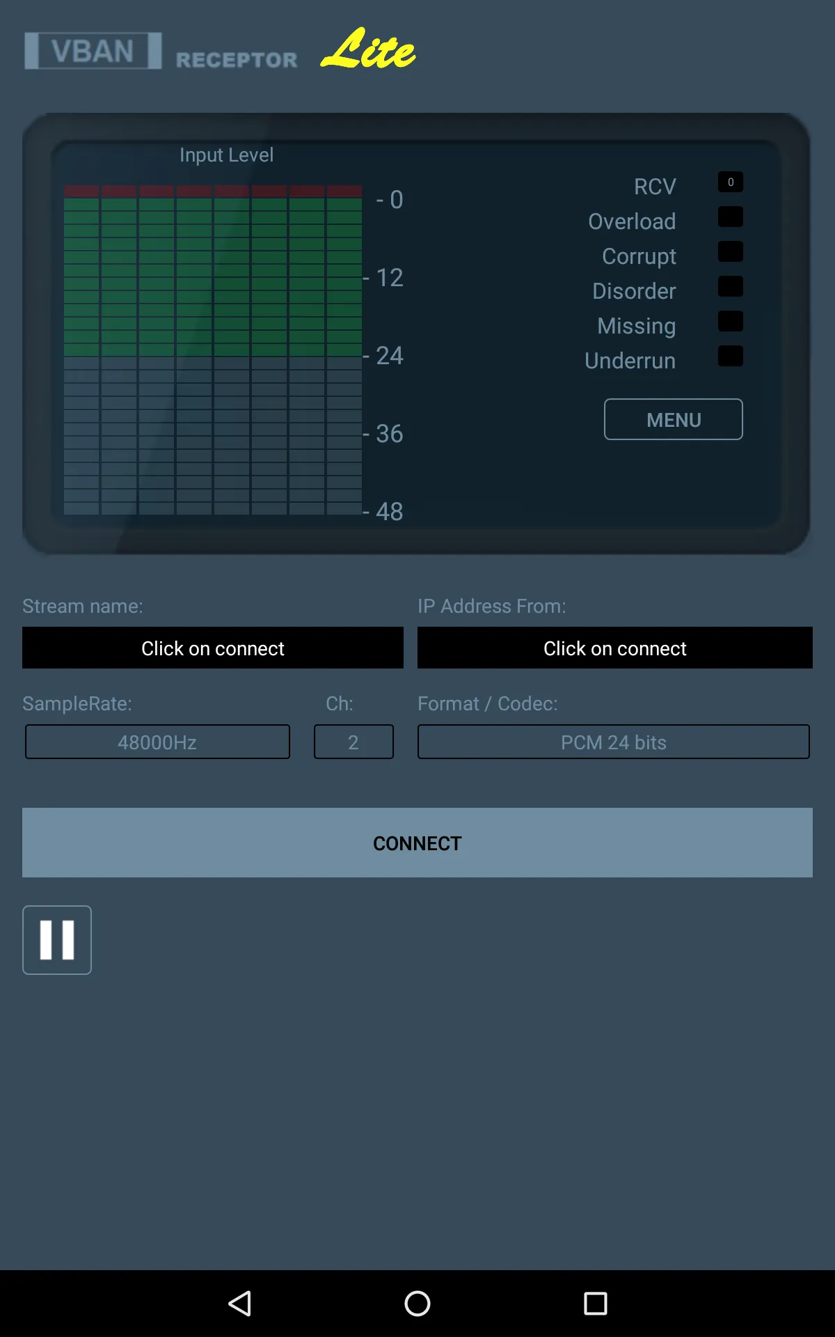 VBAN Receptor Lite | Indus Appstore | Screenshot