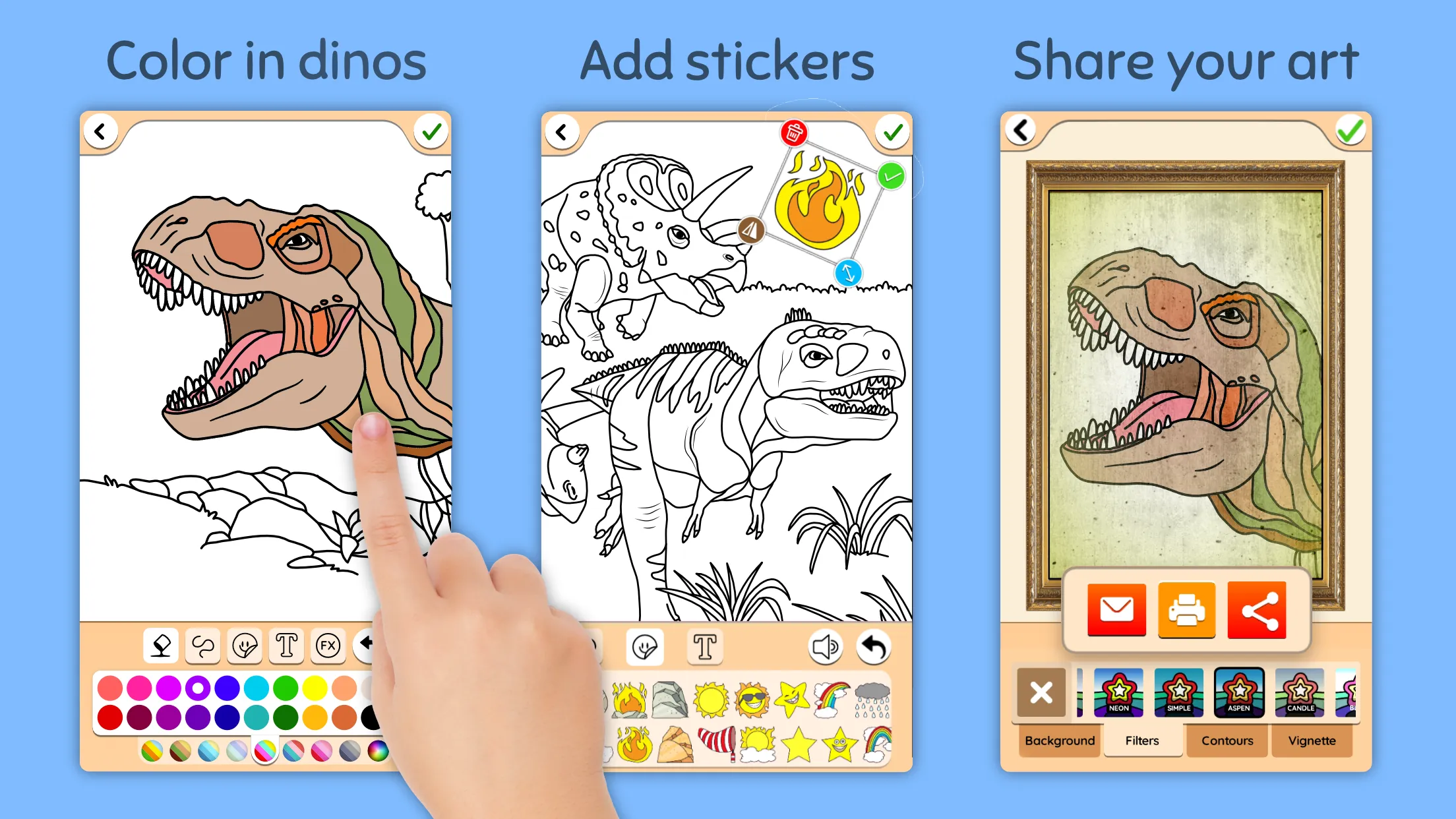 Dino Coloring Game | Indus Appstore | Screenshot