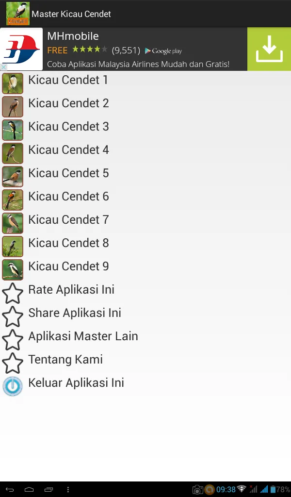 Master Kicau Cendet | Indus Appstore | Screenshot