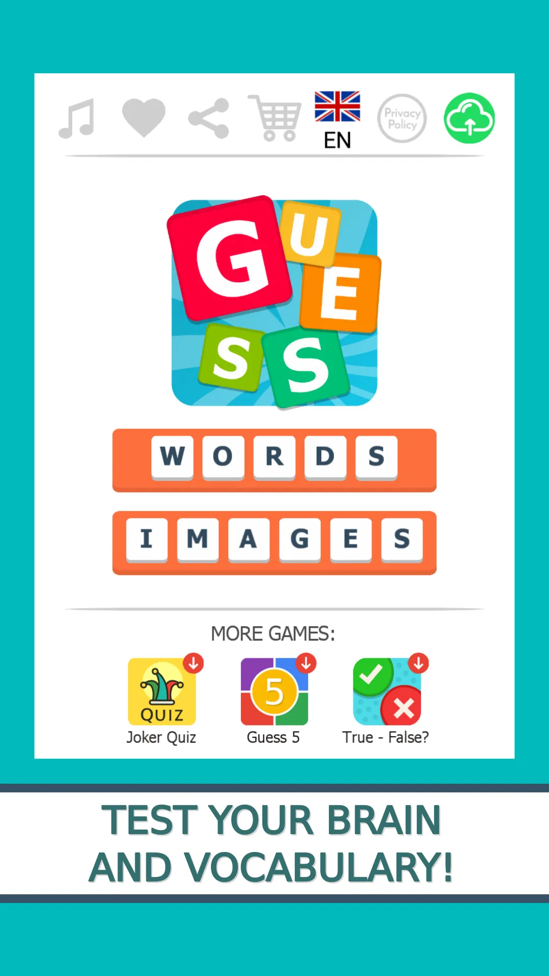 Word Guess - Pics & Words Quiz | Indus Appstore | Screenshot