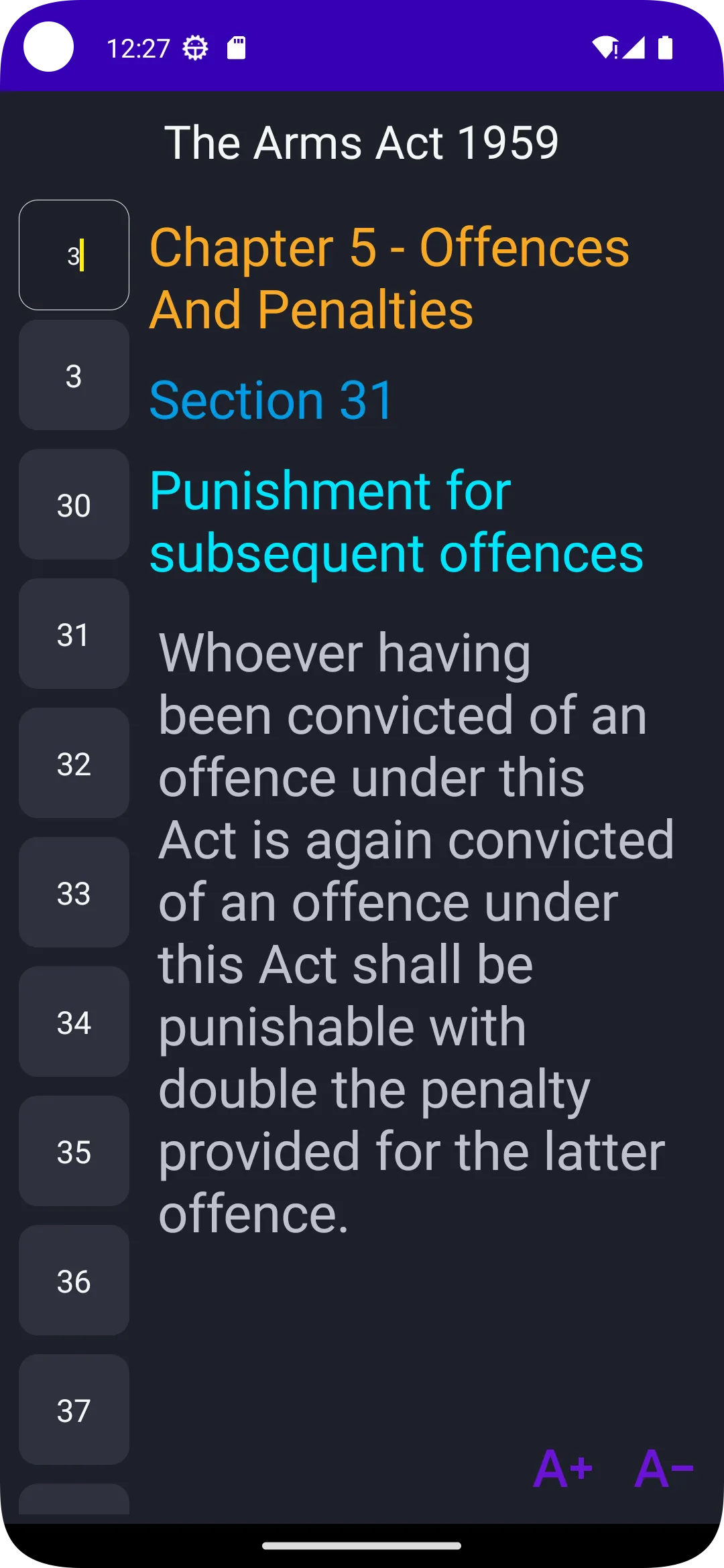 Indian Arms Act 1959 | Indus Appstore | Screenshot