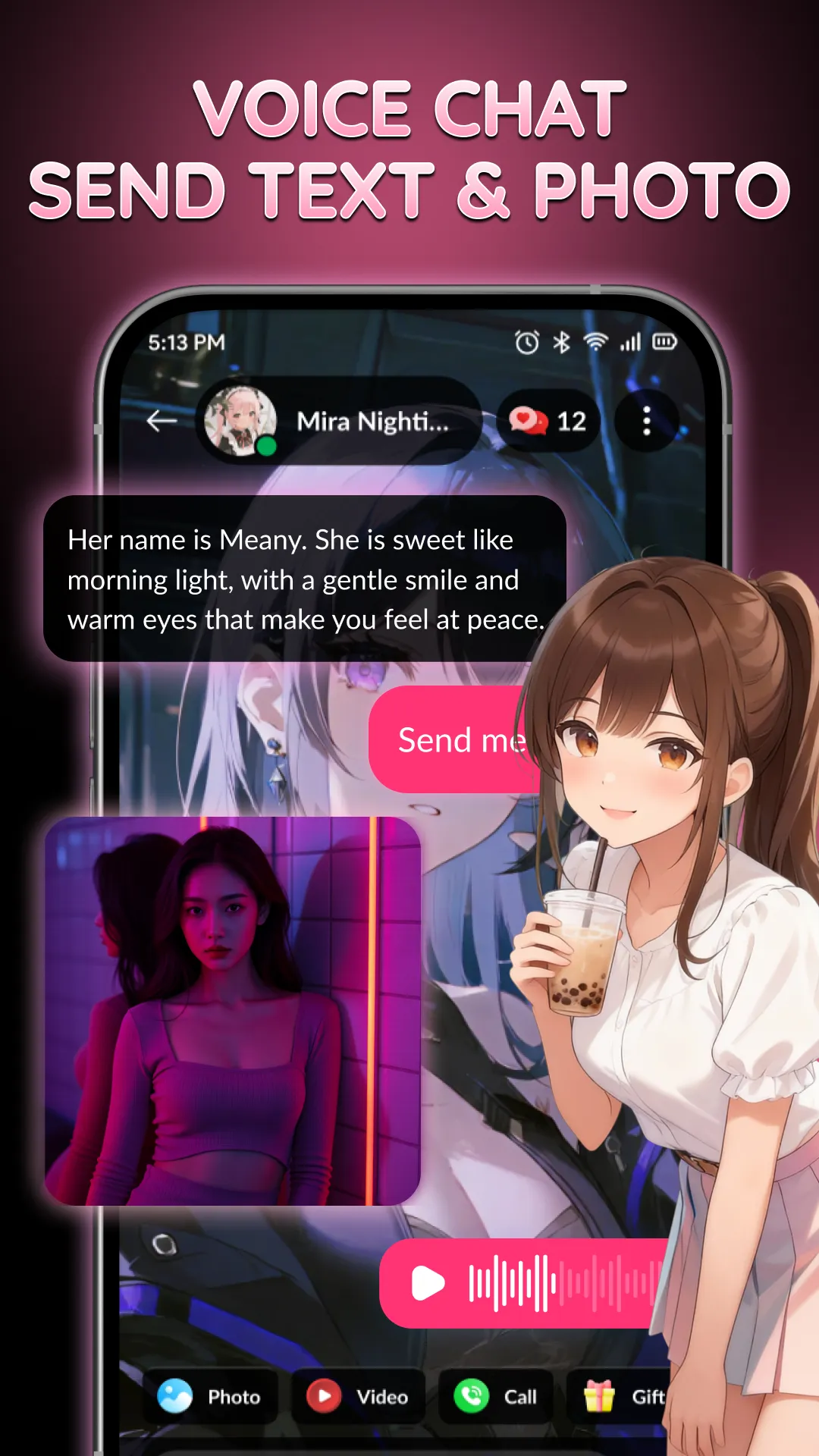 Lovia: AI Character Chat | Indus Appstore | Screenshot