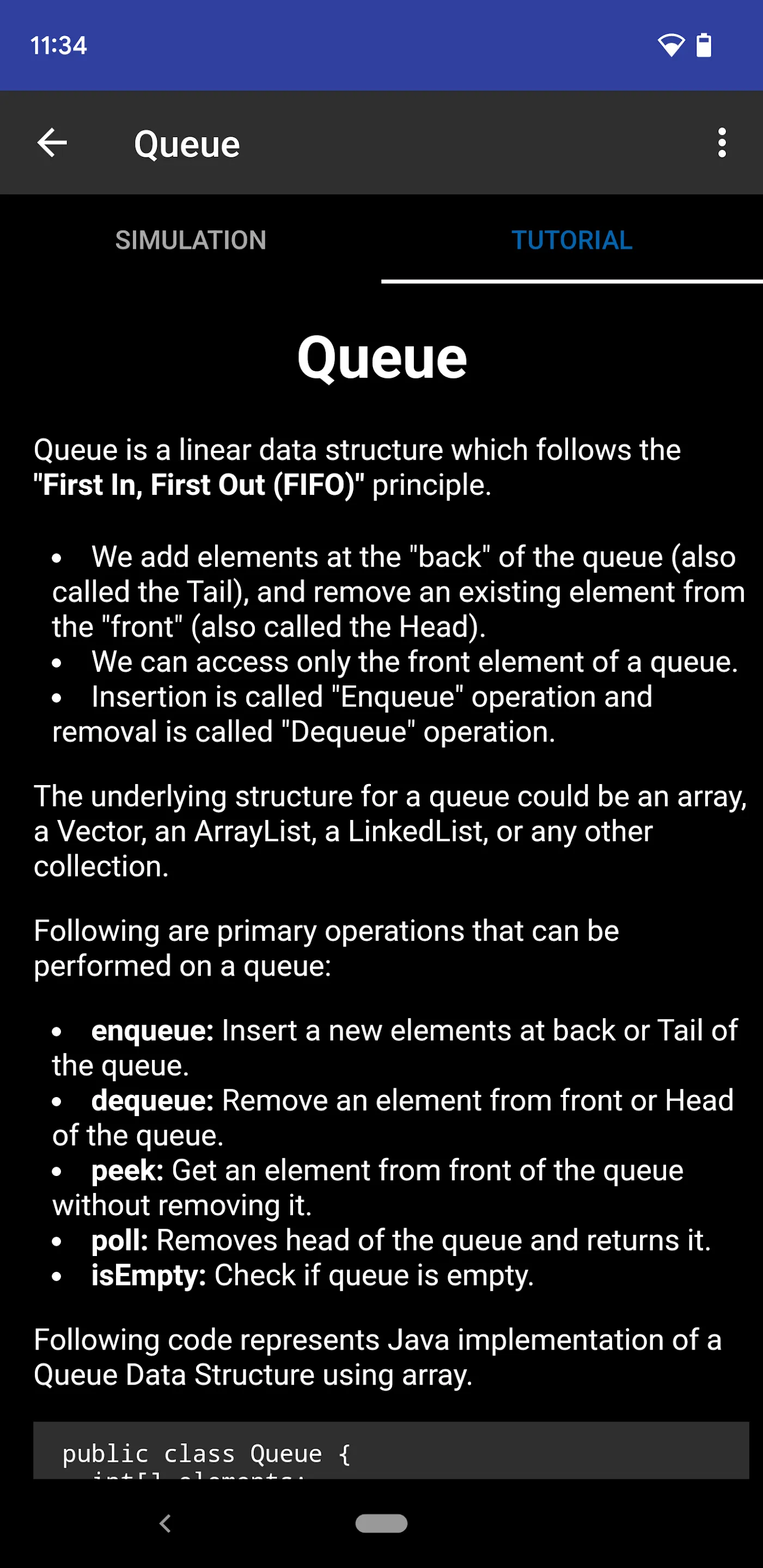 Data Structure Simulation | Indus Appstore | Screenshot