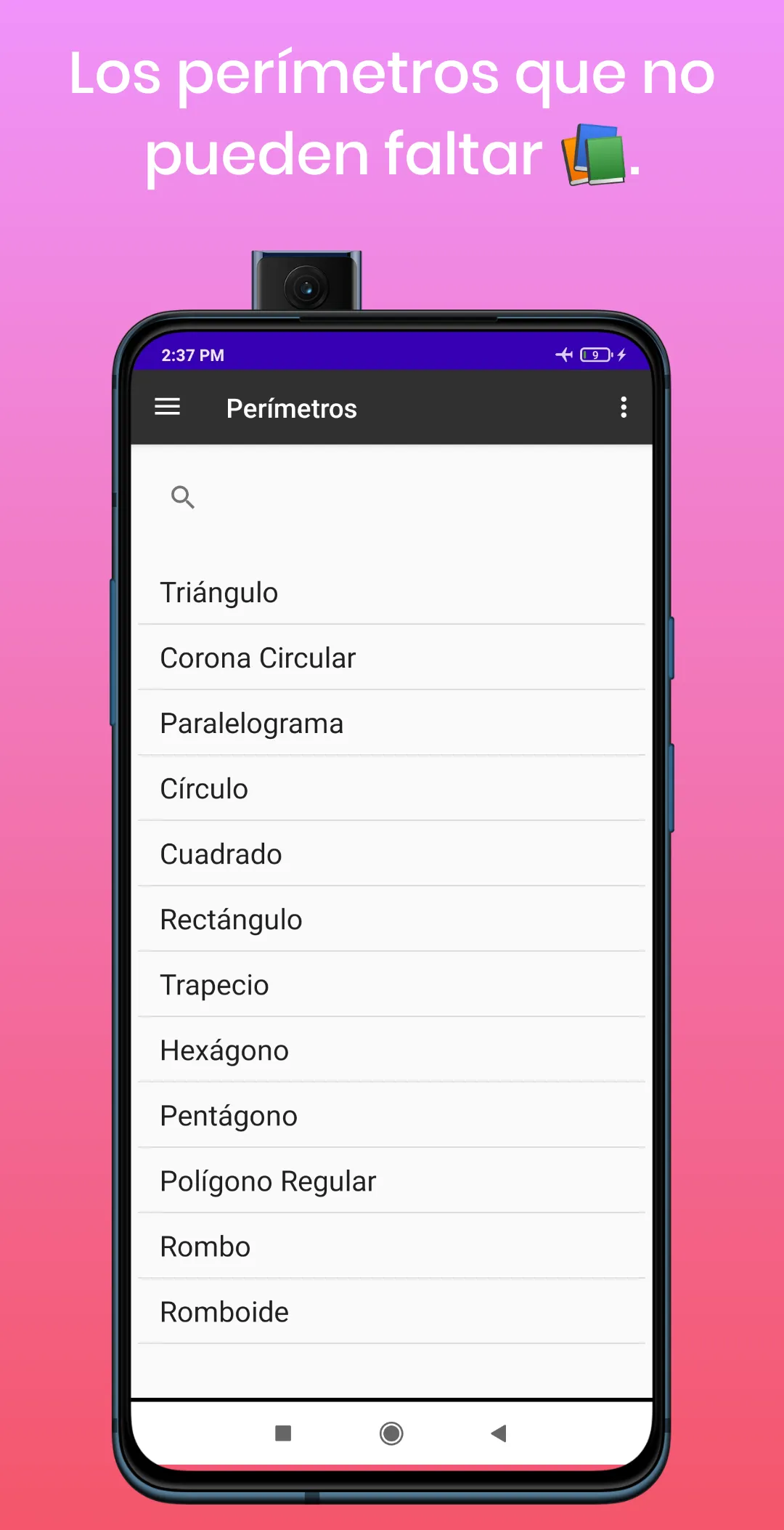 Calculadora Áreas, Peri y Vol | Indus Appstore | Screenshot