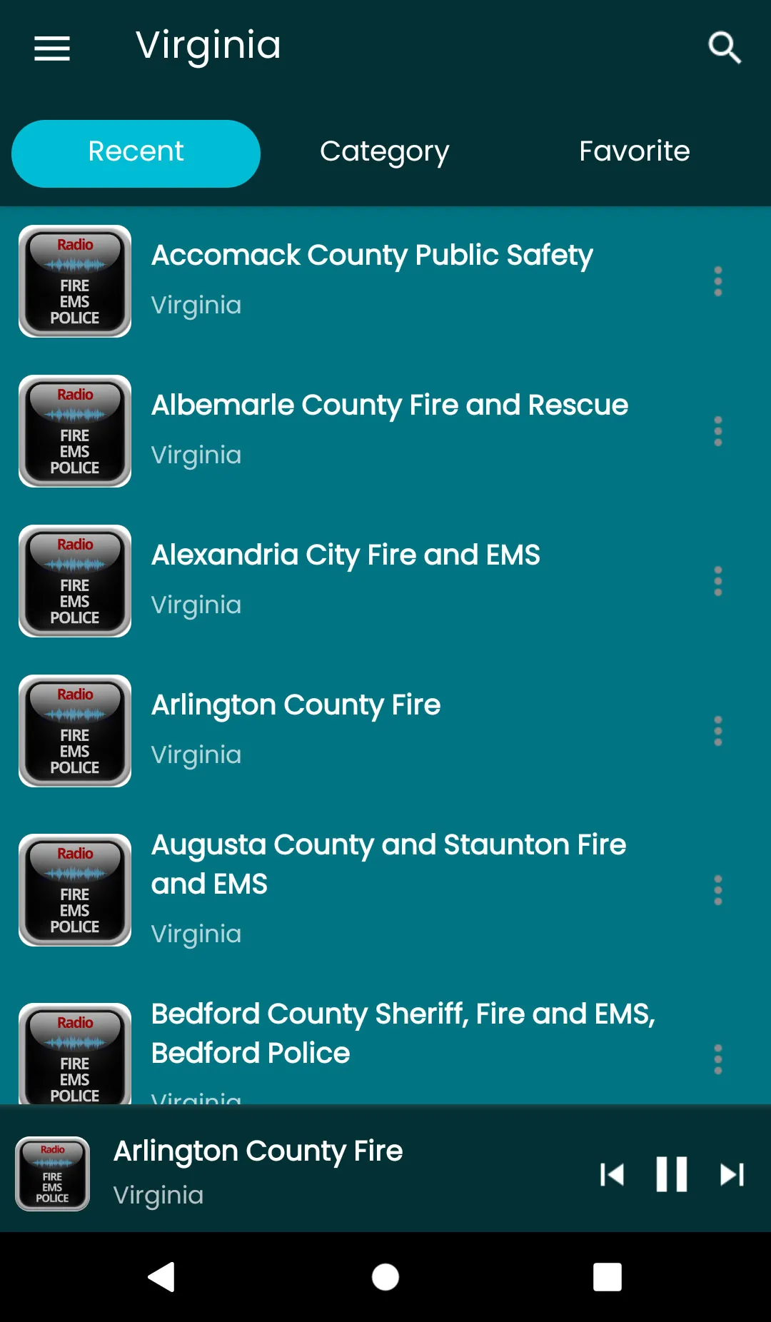 Virginia scanner radios | Indus Appstore | Screenshot