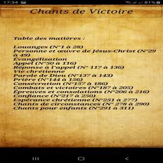 Chants de Victoire | Indus Appstore | Screenshot