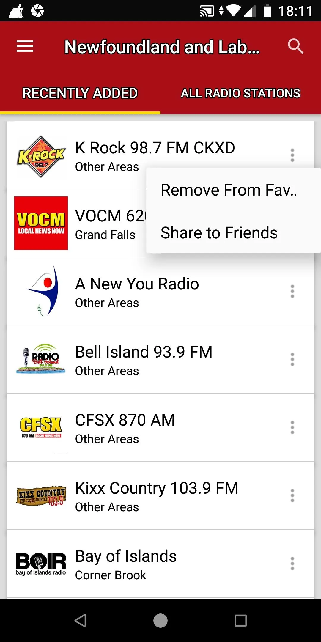 Newfoundland&Labrador Radios | Indus Appstore | Screenshot