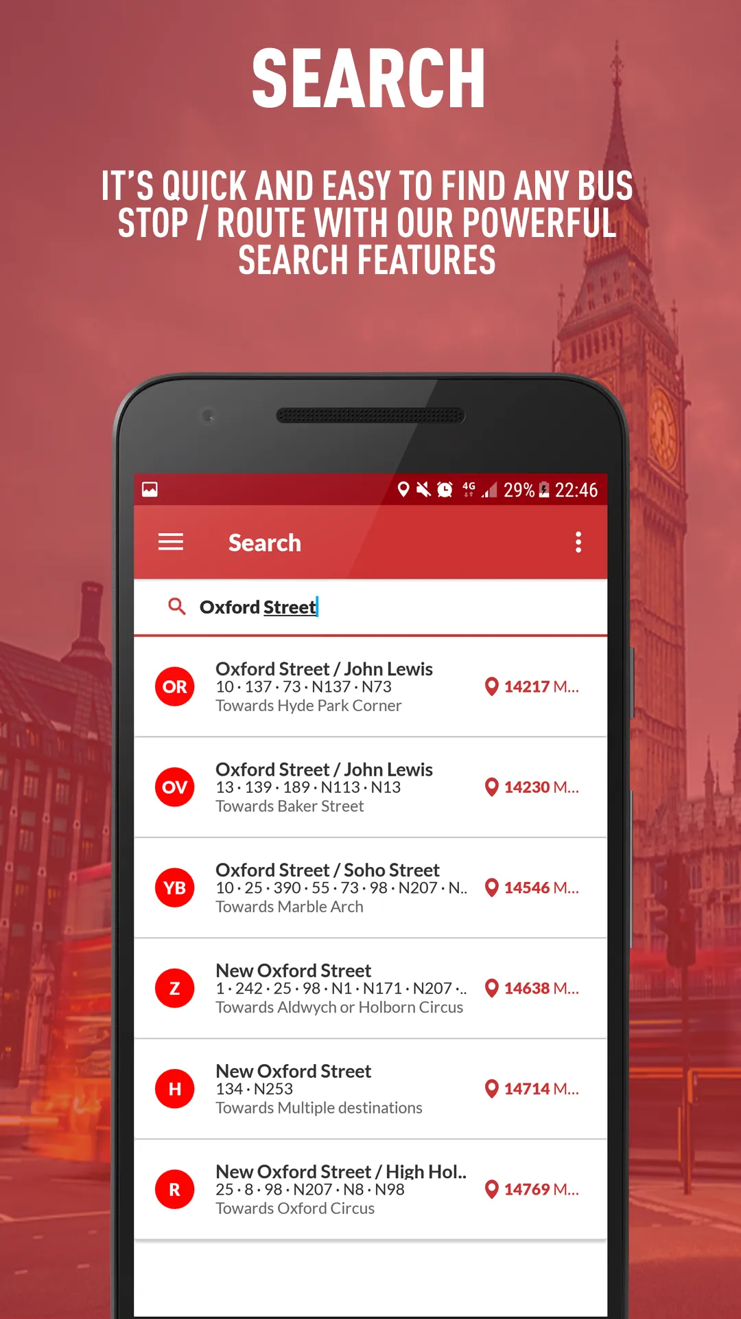 London Live Bus Times | Indus Appstore | Screenshot