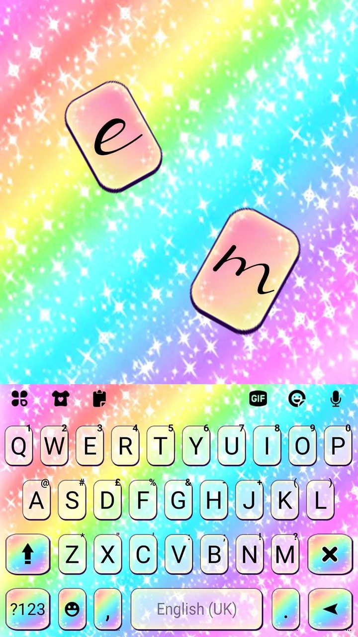 Shining Rainbow Keyboard Backg | Indus Appstore | Screenshot