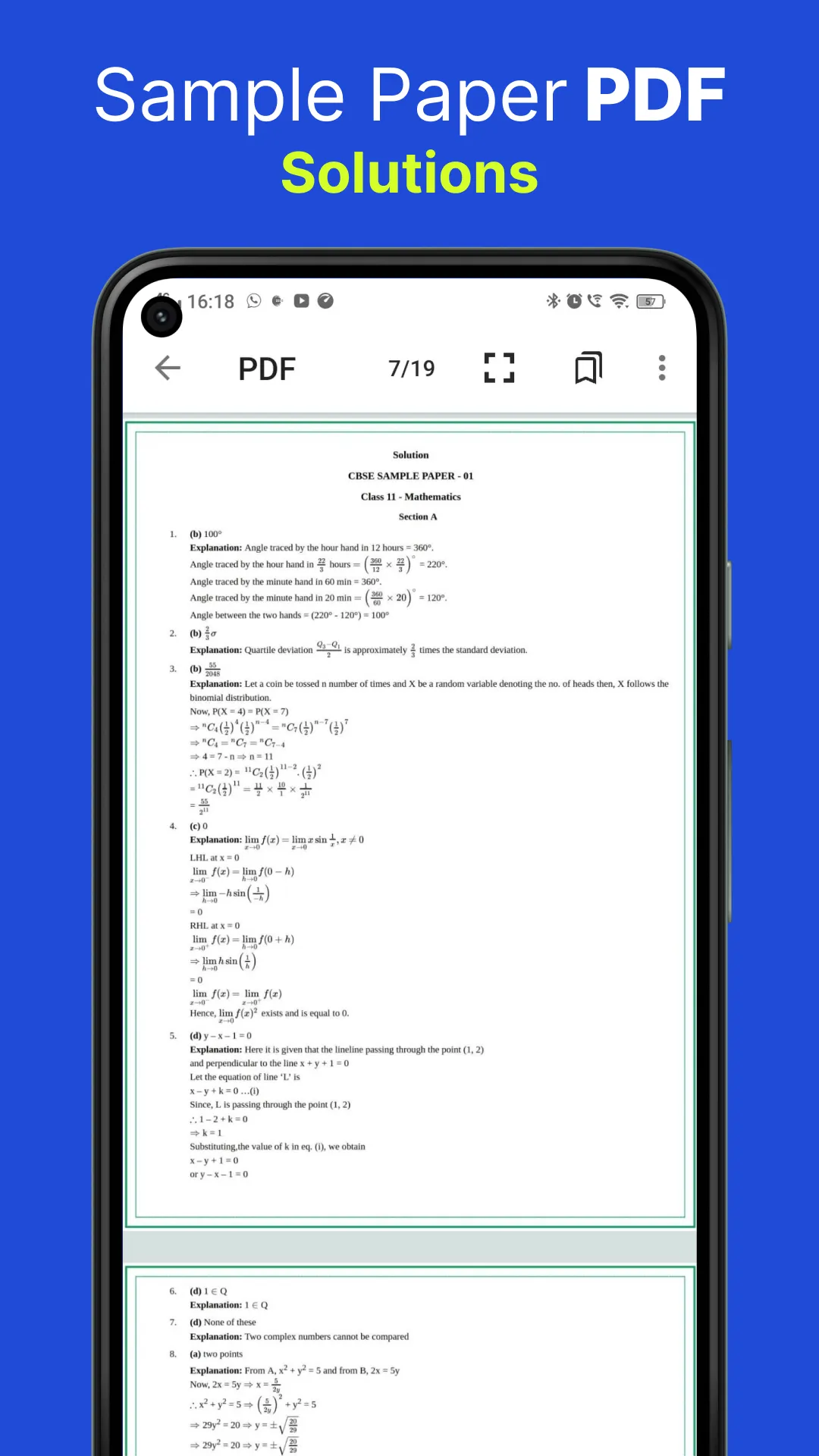 Class 11 CBSE Sample Papers | Indus Appstore | Screenshot